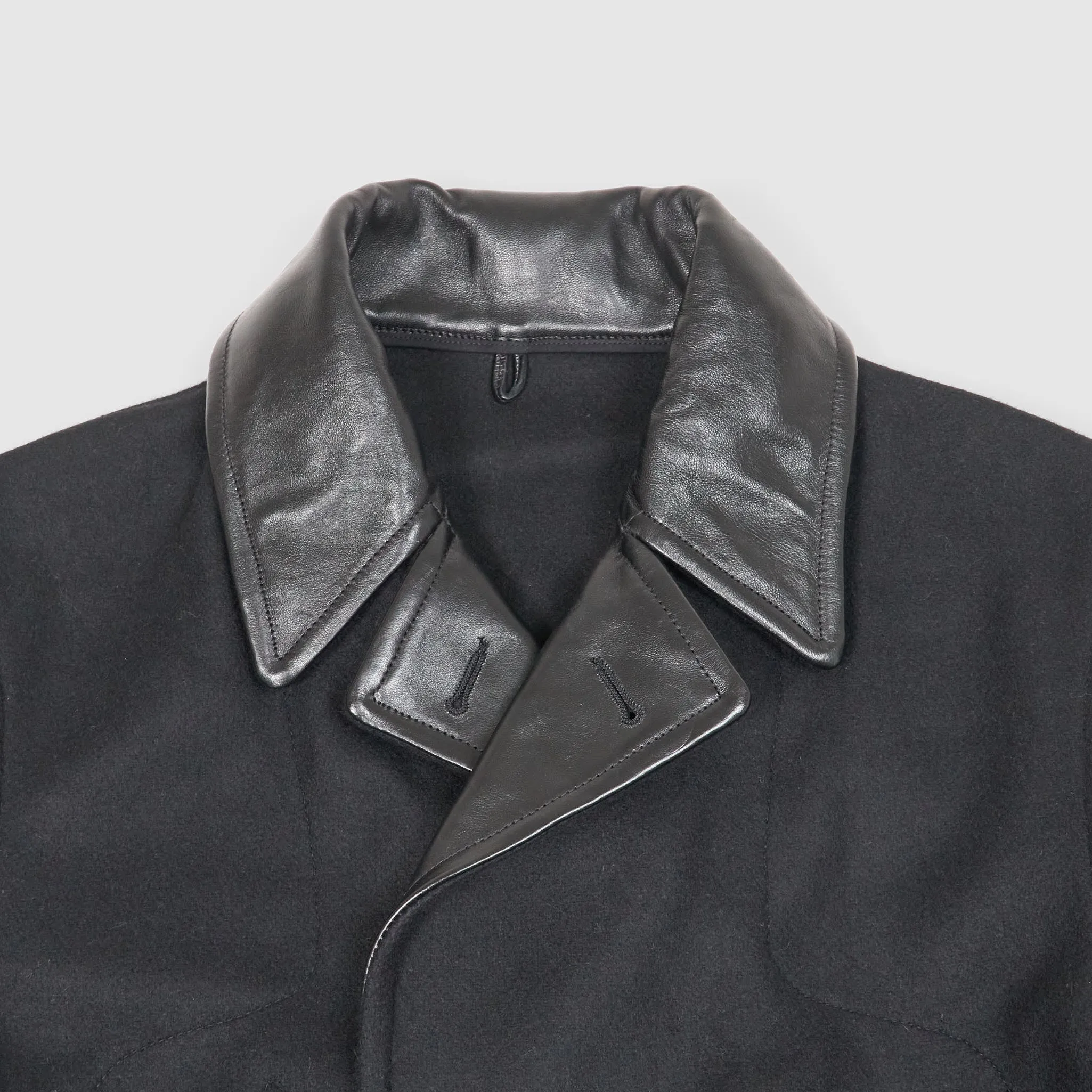 Black Sign Gaucho Leather/WoolCoat sold by DeeCee style product image thumbnail 4