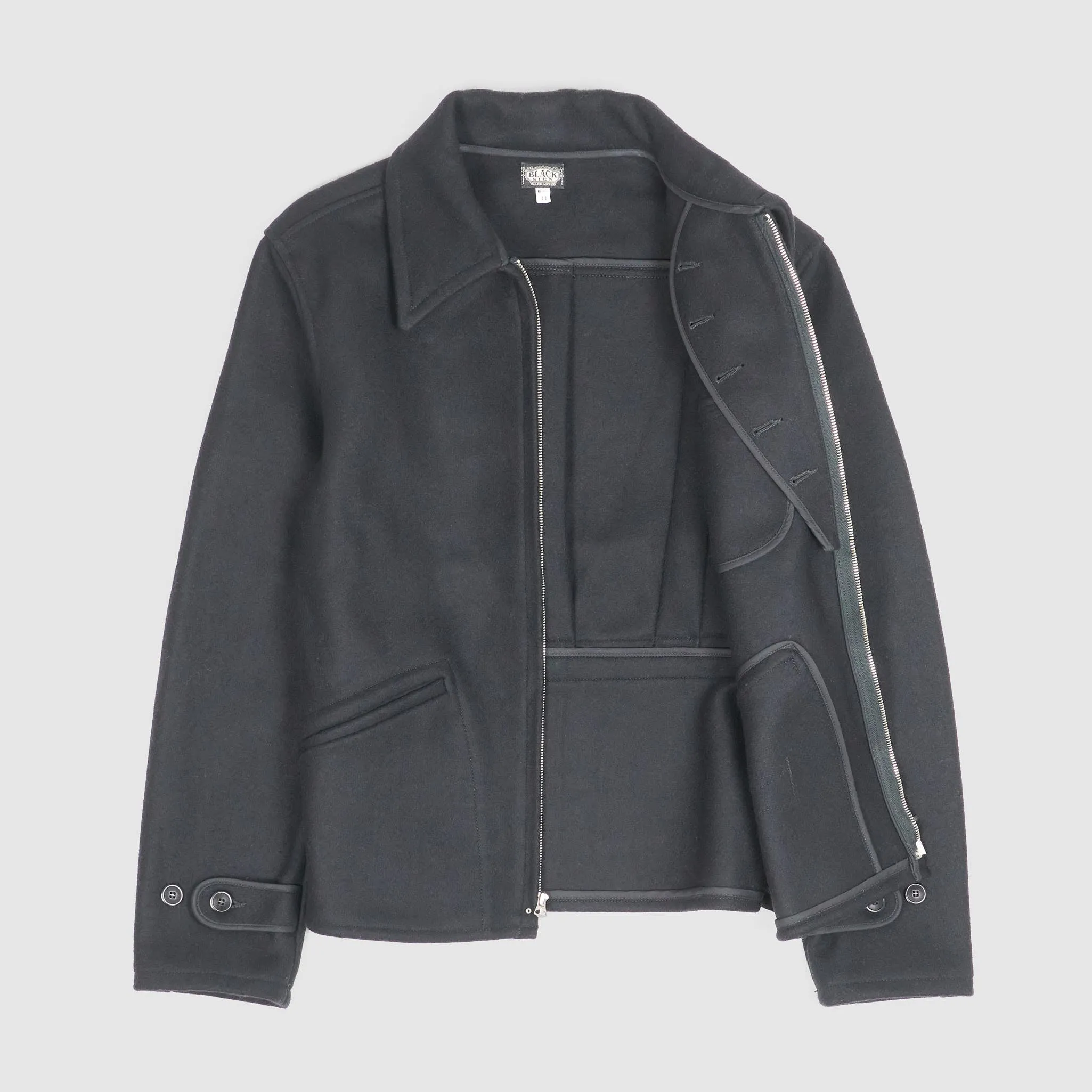 Black Sign Short 50's style Sports Wool Jacket sold by DeeCee style product image thumbnail 2