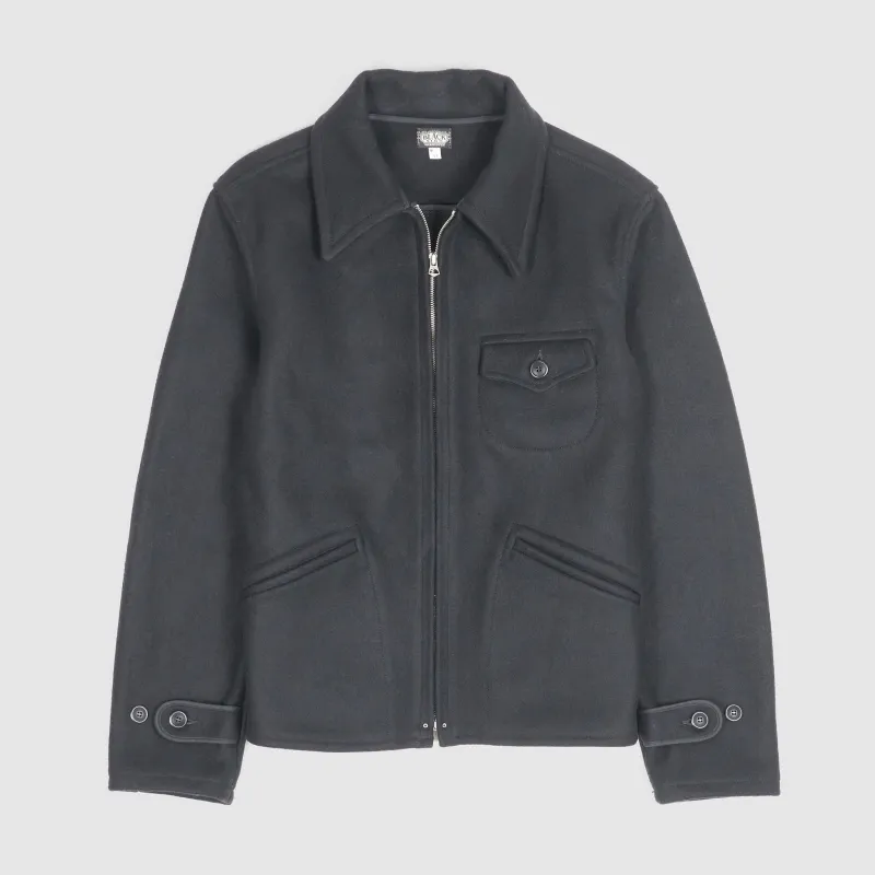 Black Sign Short 50's style Sports Wool Jacket sold by DeeCee style