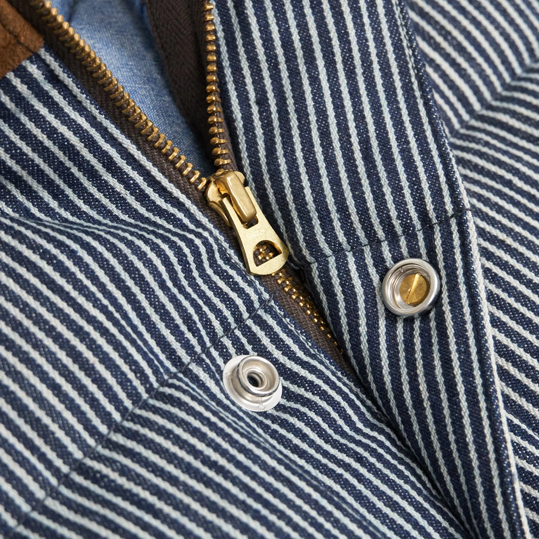 Sugar Cane Denim Stripe Down Vest sold by DeeCee style product image thumbnail 3