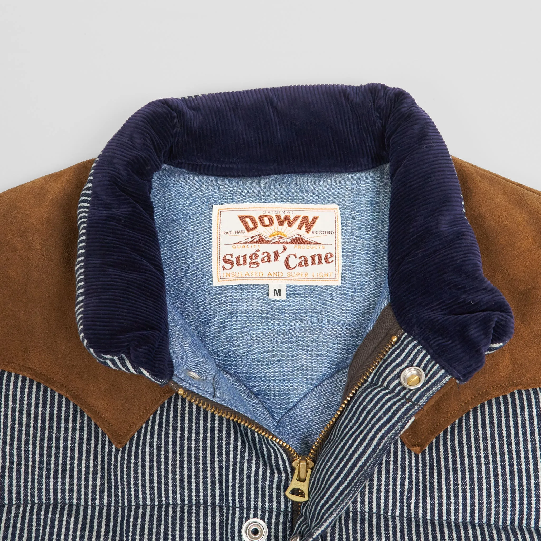 Sugar Cane Denim Stripe Down Vest sold by DeeCee style product image thumbnail 4