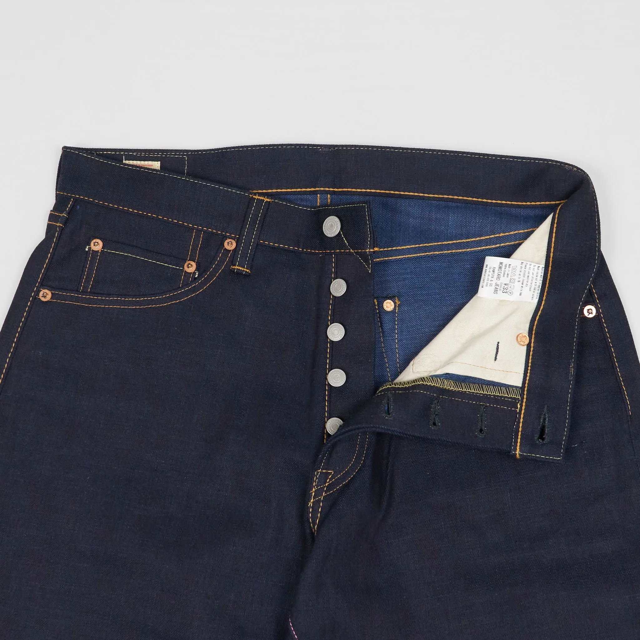 Momotaro Jeans Slim Fitted Blue In Blue Denim sold by DeeCee style product image thumbnail 4