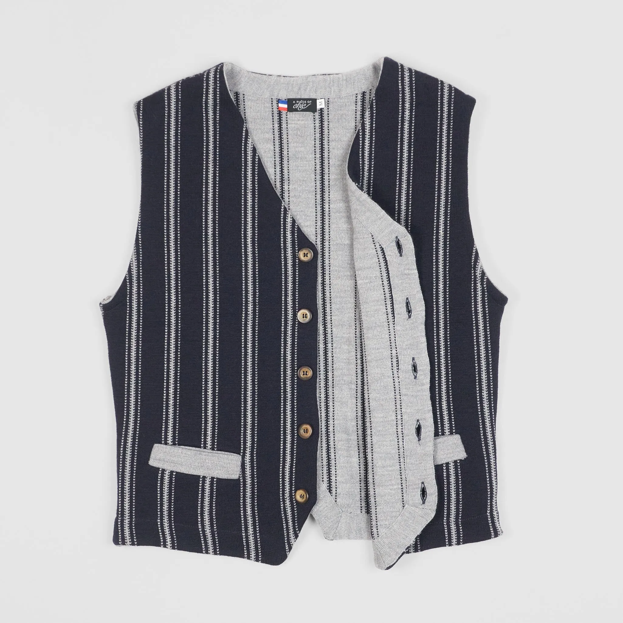 A Piece of Chic Striped Wool Vest sold by DeeCee style product image thumbnail 2