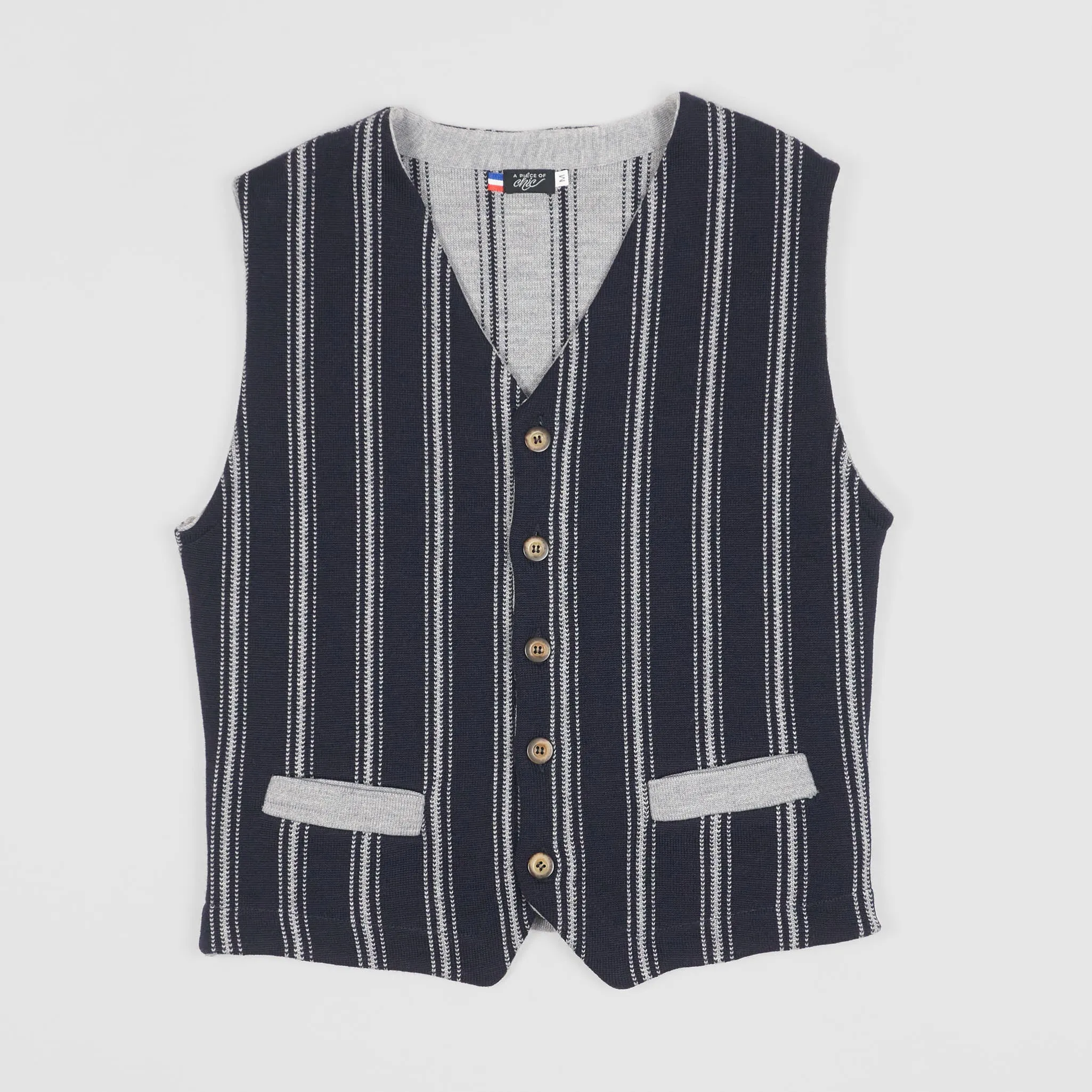 A Piece of Chic Striped Wool Vest sold by DeeCee style product image thumbnail 3