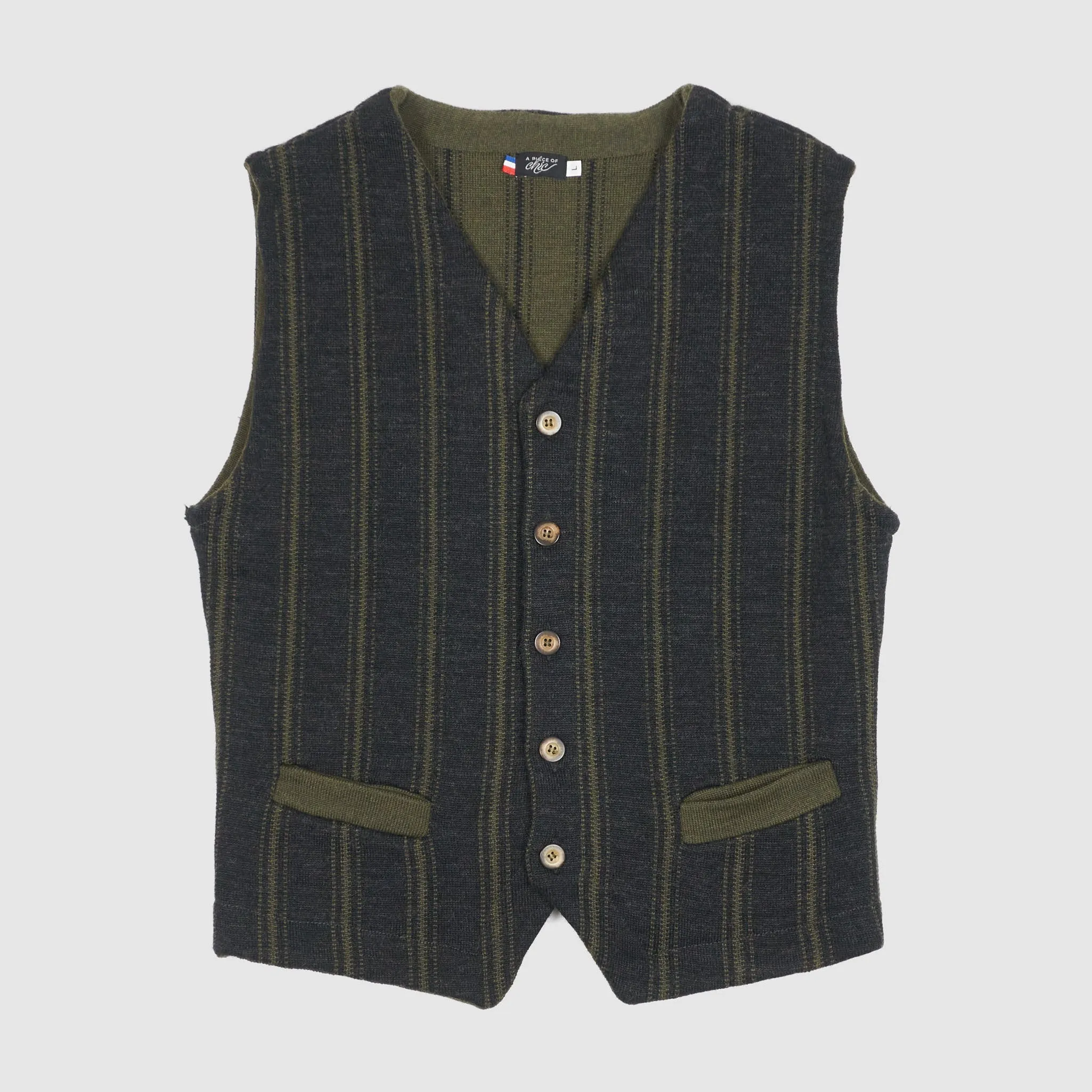 A Piece of Chic Striped Wool Vest sold by DeeCee style