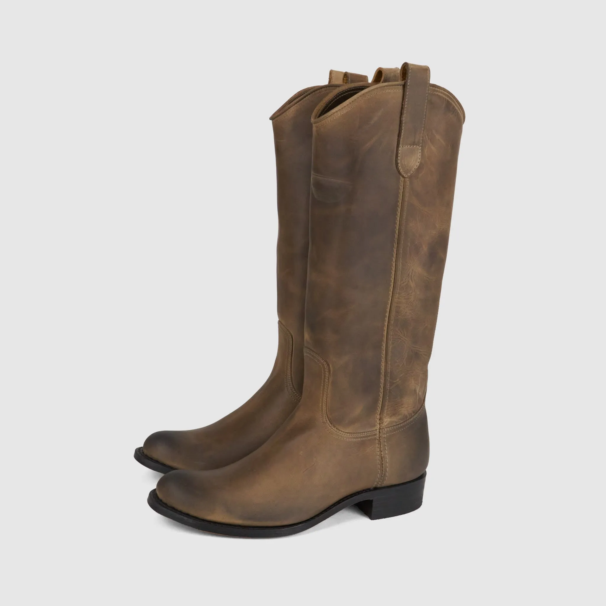 Sendra Ladies Waxed Leather Western Boot sold by DeeCee style