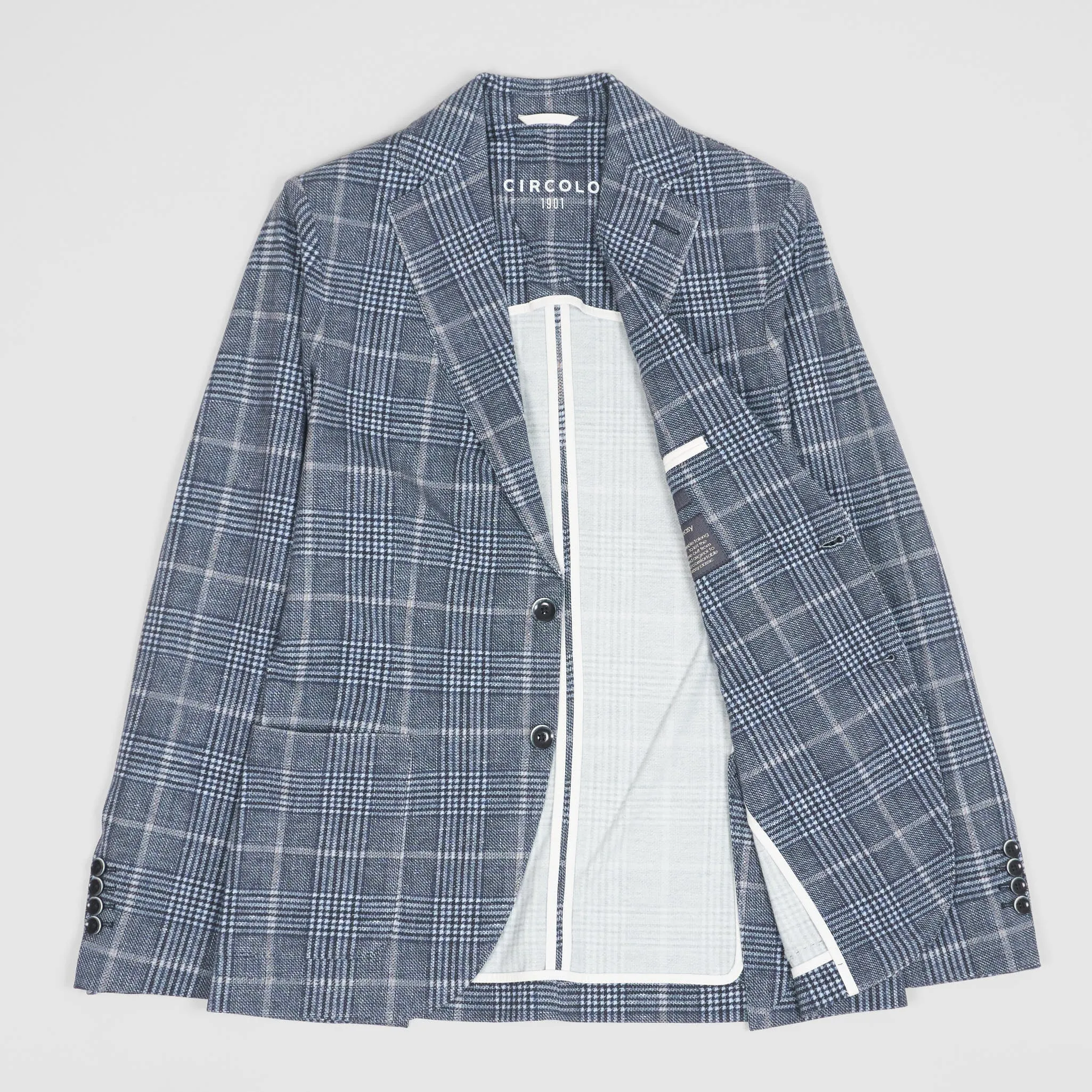Circolo 1901 Easy To Wear Men's Plaid Blue Blazer sold by DeeCee style product image thumbnail 2