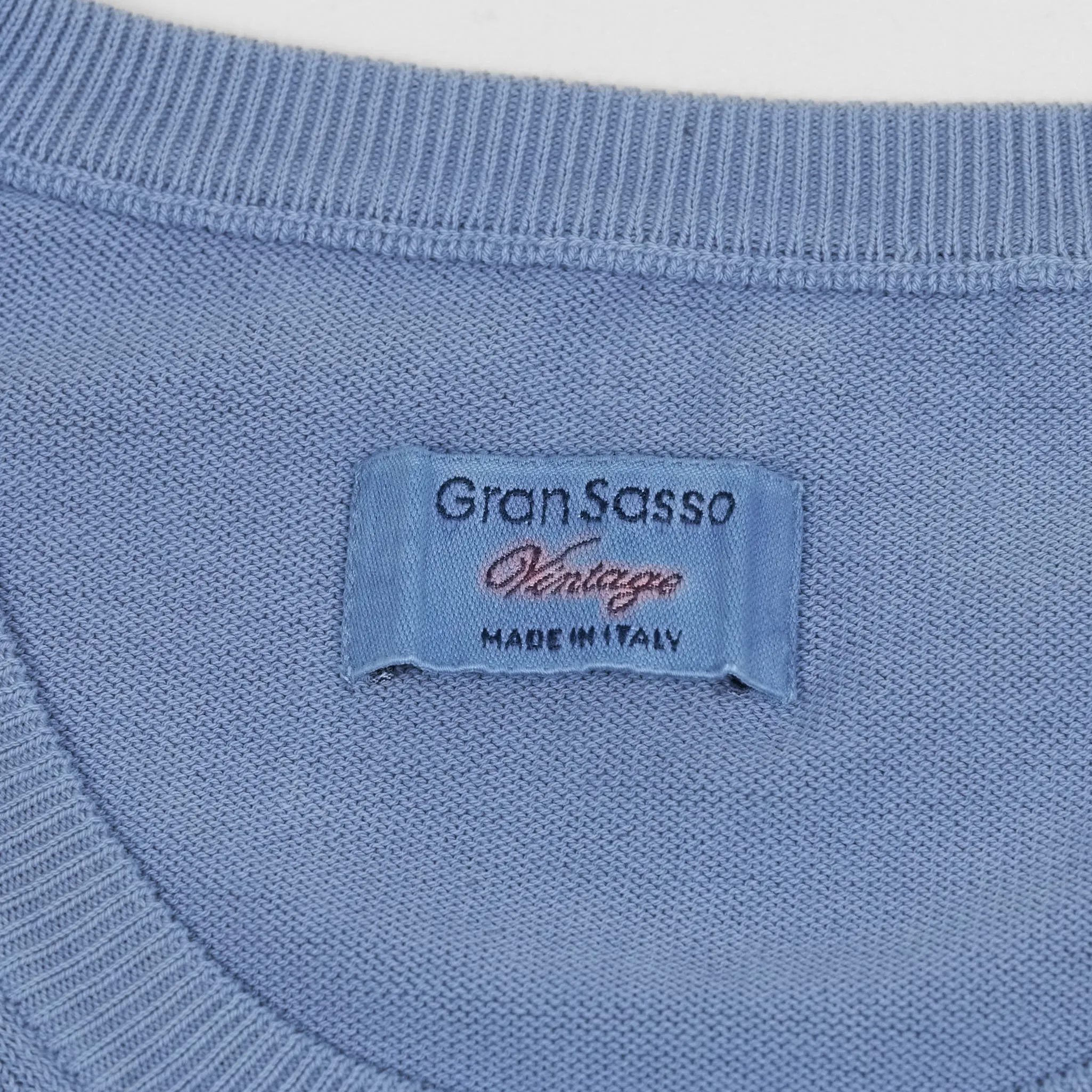 Gran Sasso Crew Neck Knitted Cotton Pullover sold by DeeCee style product image thumbnail 3