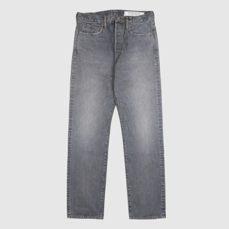 Kapital 5-Pocket Black Hard Washed Denim Jeans sold by DeeCee style