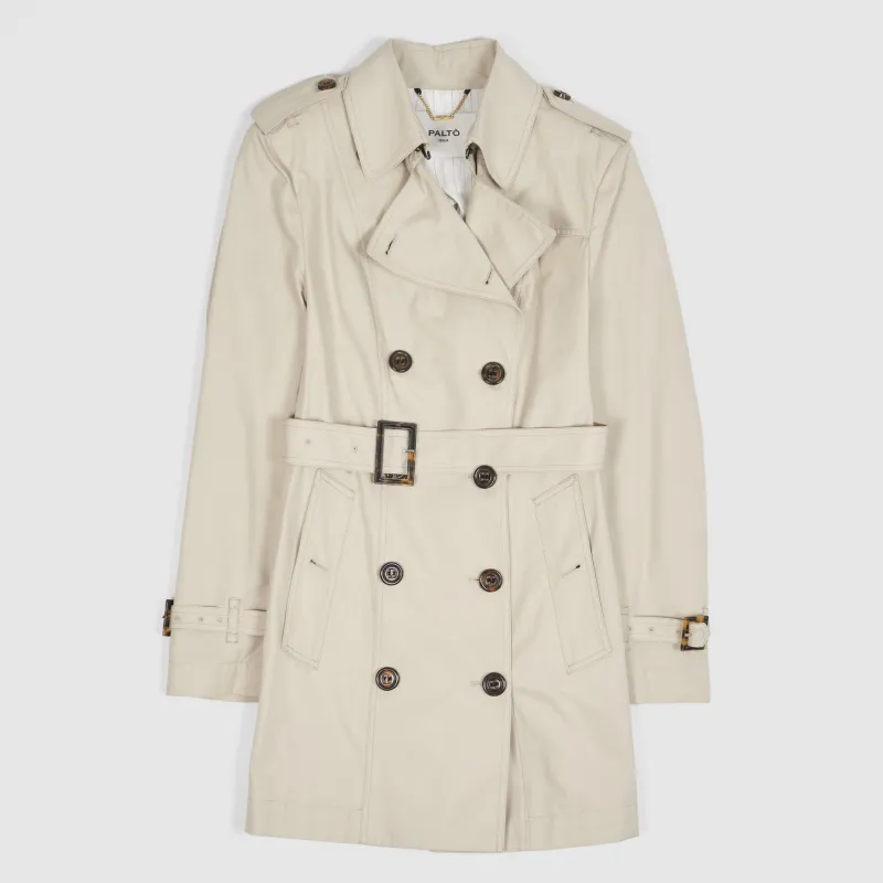 Palto Ladies Double-Breasted Trench Coat sold by DeeCee style