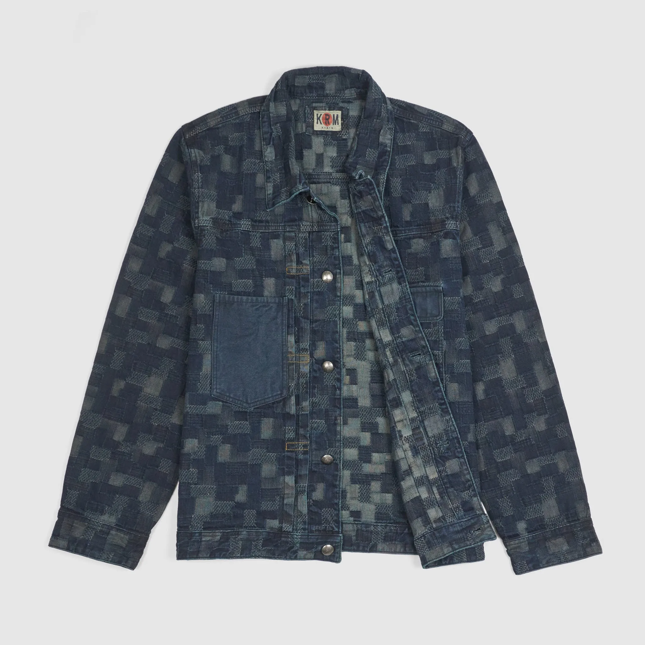 Koromo Jacquard Plaid Lightweight Denim Jacket sold by DeeCee style product image thumbnail 2