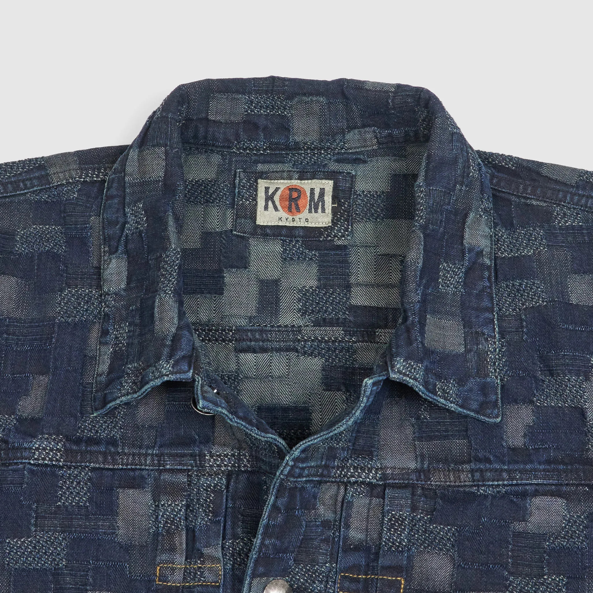 Koromo Jacquard Plaid Lightweight Denim Jacket sold by DeeCee style product image thumbnail 4