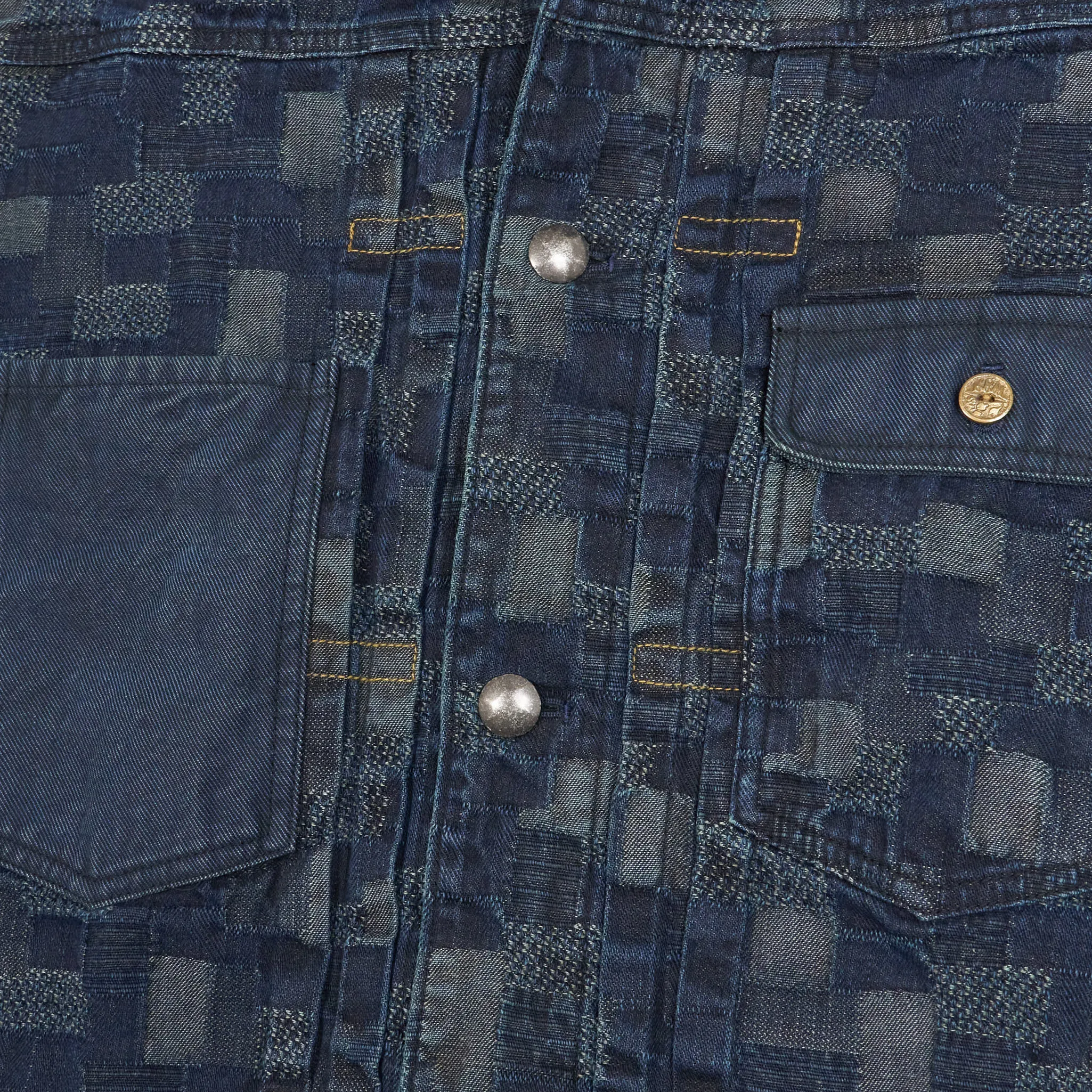 Koromo Jacquard Plaid Lightweight Denim Jacket sold by DeeCee style product image thumbnail 5
