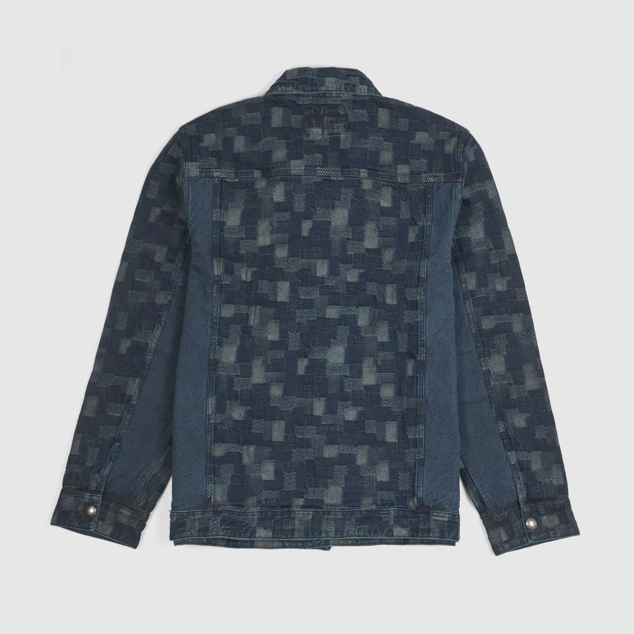 Koromo Jacquard Plaid Lightweight Denim Jacket sold by DeeCee style product image thumbnail 3