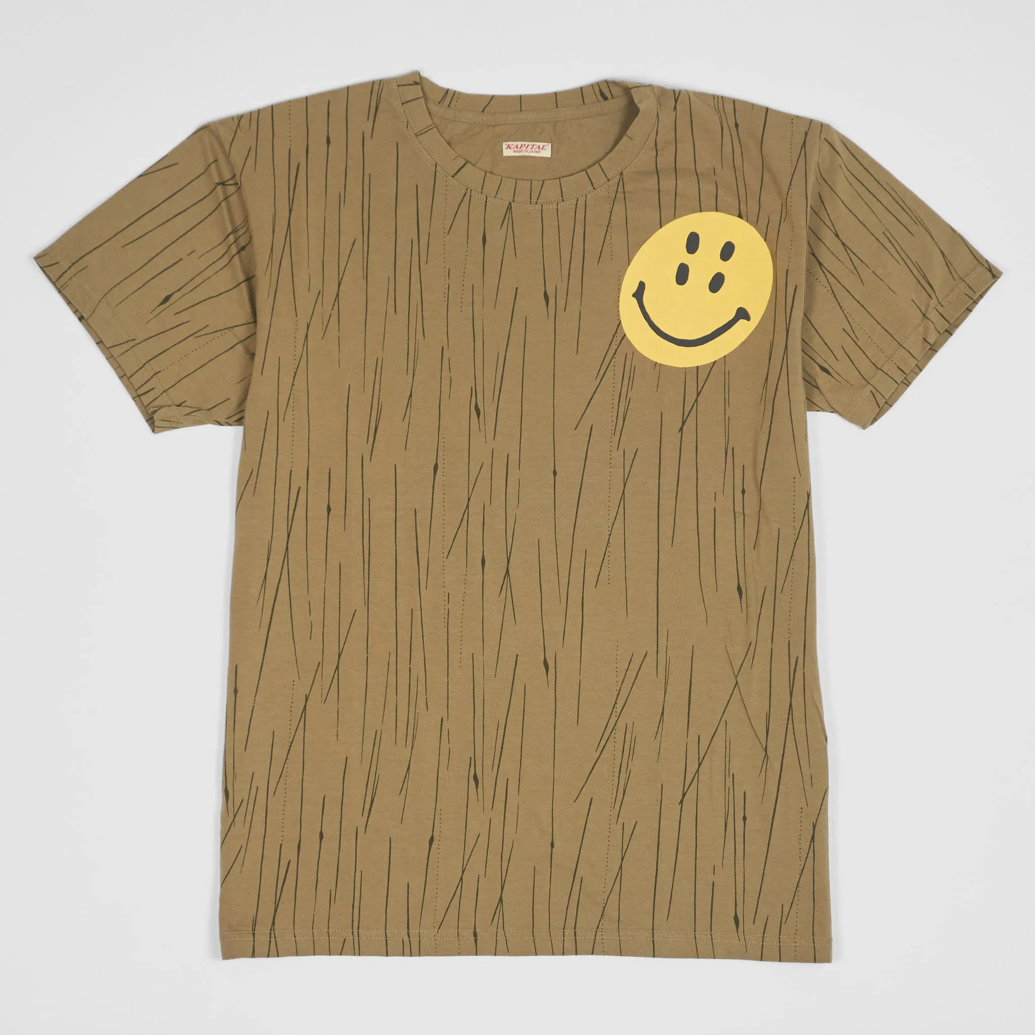 Kapital Smiley Atomic Smiley Crew Neck T-Shirt sold by DeeCee style
