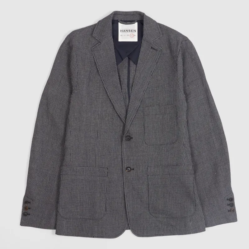 Hansen Dark Linen Blazer sold by DeeCee style