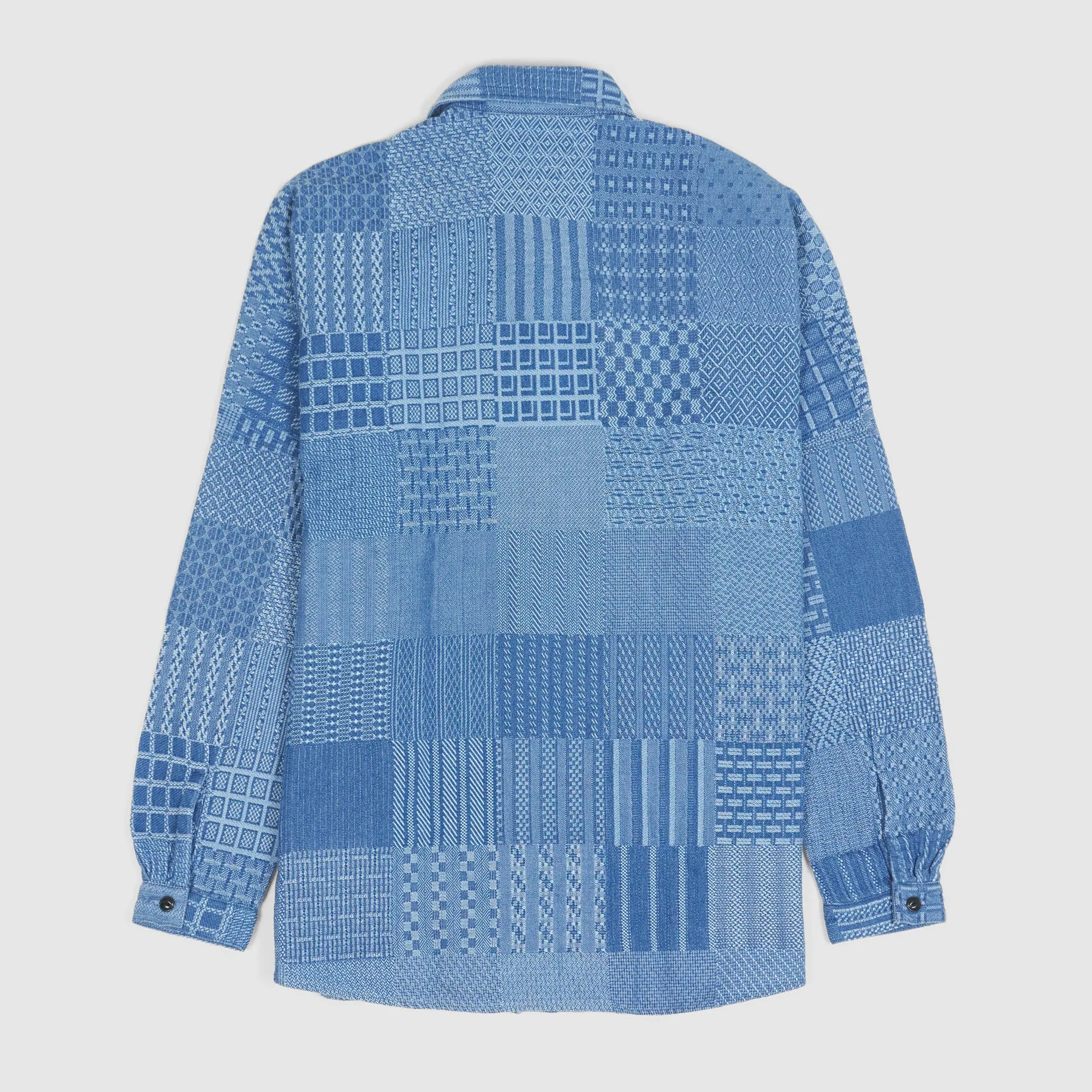 FDMTL Jacquard Woven Indigo Oversized Shirt sold by DeeCee style product image thumbnail 3