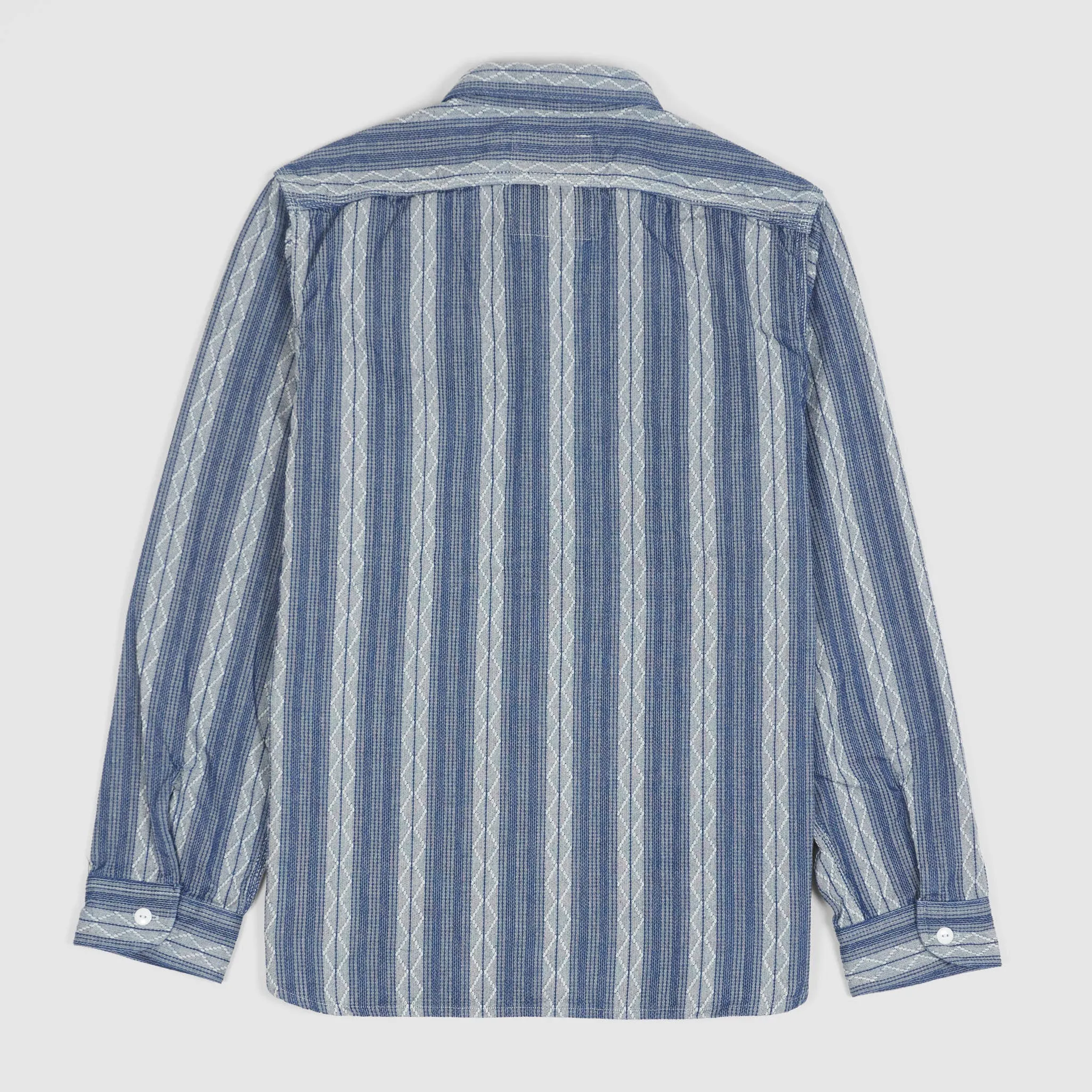 Samurai Jeans Longsleeve Woven Striped Indigo Shirt sold by DeeCee style product image thumbnail 2