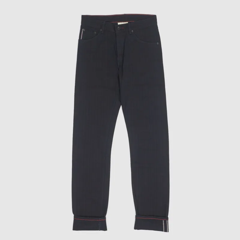 Raleigh Denim Herringbone Indigo 5 Pocket Jeans sold by DeeCee style