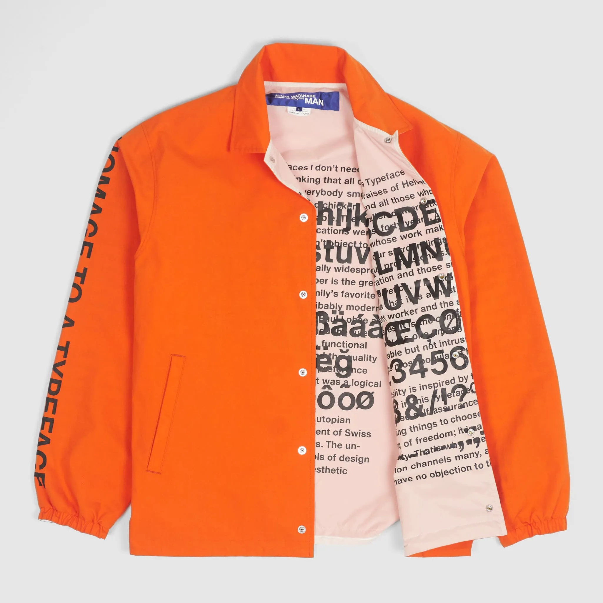 helvetica ジャケット Junya Watanabe Man Helvetica - Homage To A Typeface