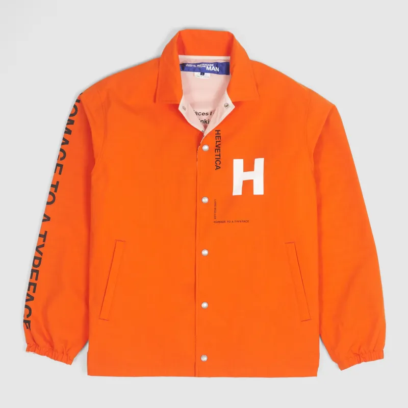 Junya Watanabe Man Helvetica - Homage To A Typeface Reversible Coach Jacket sold by DeeCee style