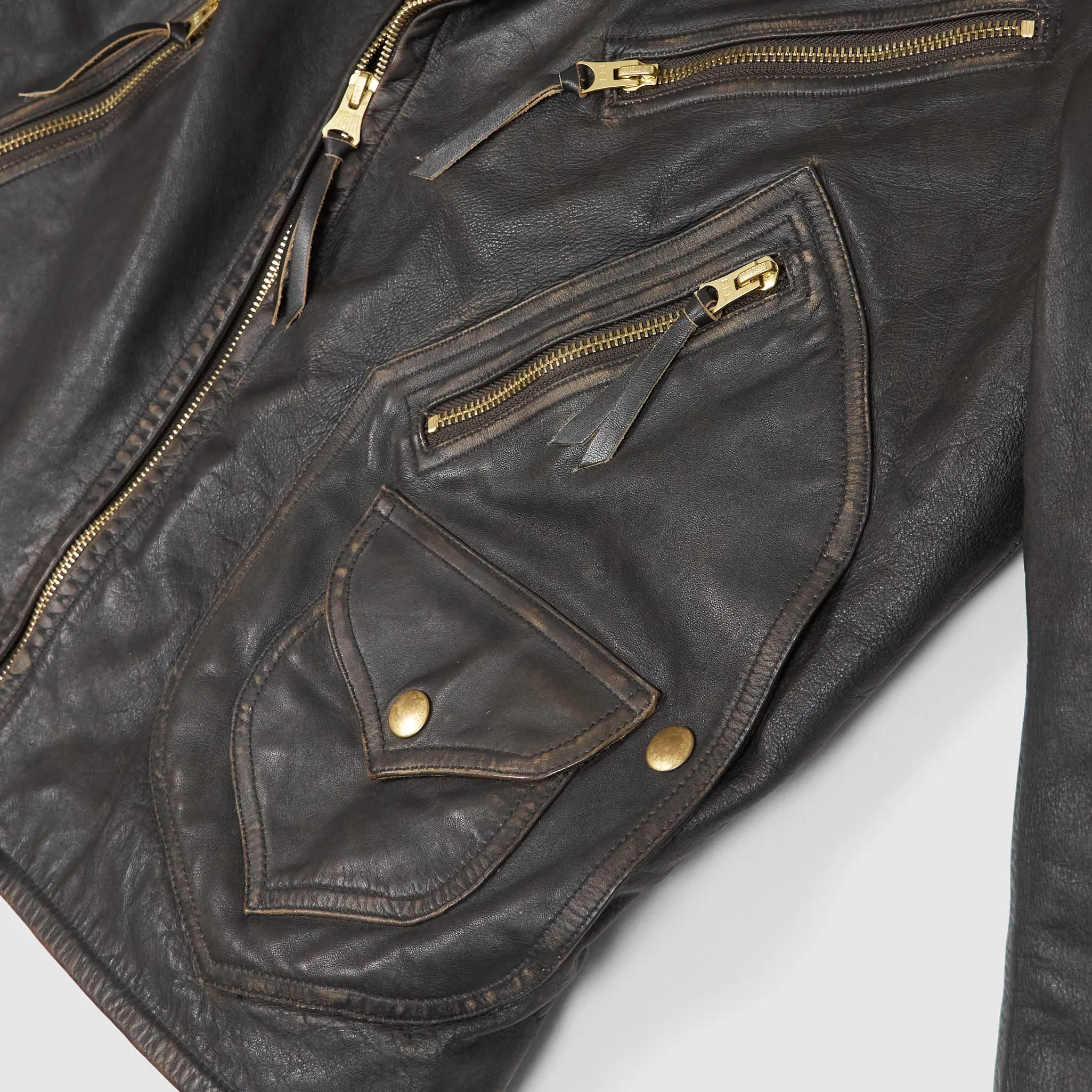 Double RL Perfecto Marshall D-Pocket Leather Jacket sold by DeeCee style product image thumbnail 3