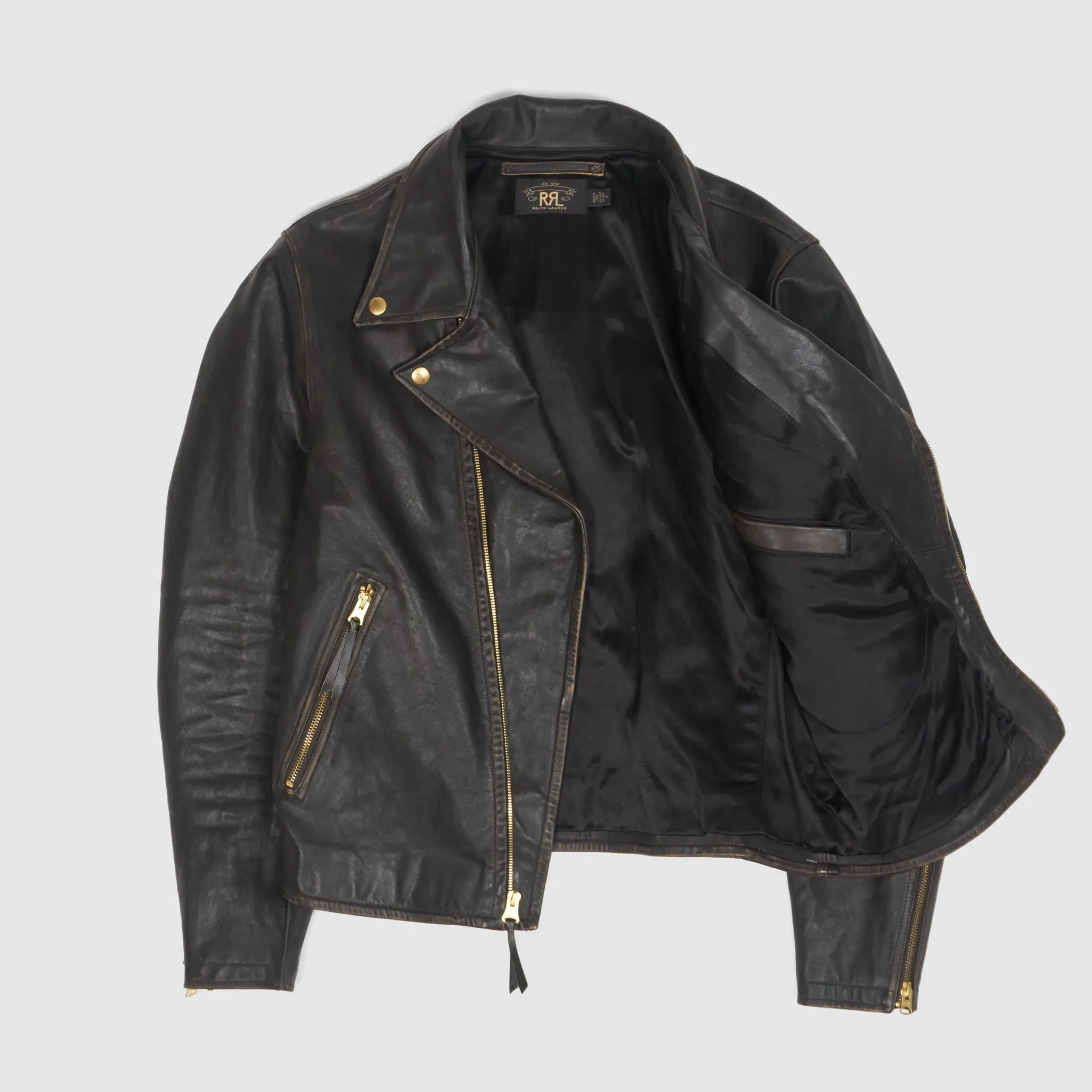 Double RL Perfecto Marshall D-Pocket Leather Jacket sold by DeeCee style product image thumbnail 2