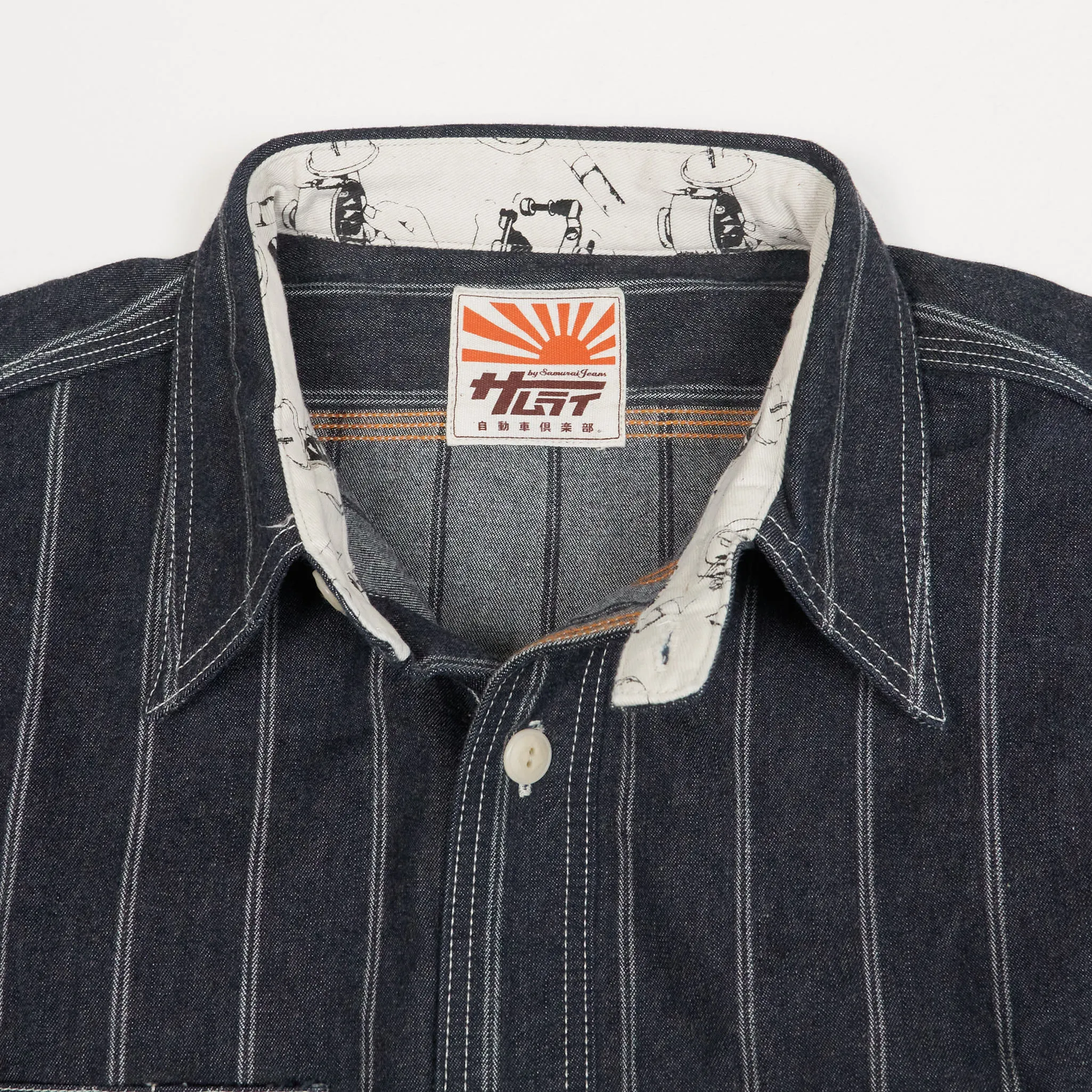 Samurai Jeans Wabash Striped Long Sleeve Shirts sold by DeeCee style product image thumbnail 3