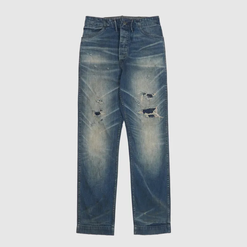 Double RL U.S Military Distressed Denim Work Pants sold by DeeCee style