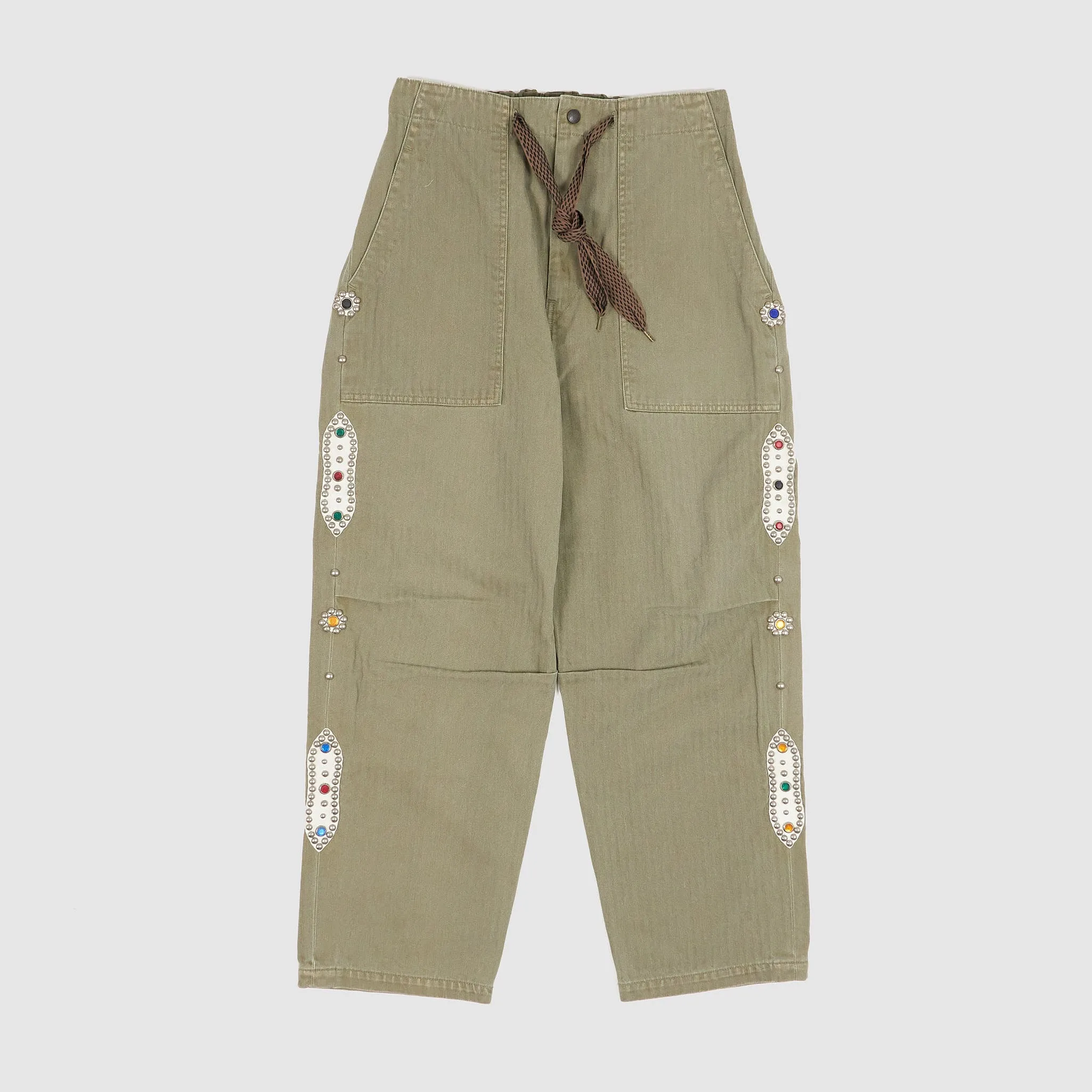 Kapital Studded Herringbone Easy Fatigue Pant sold by DeeCee style