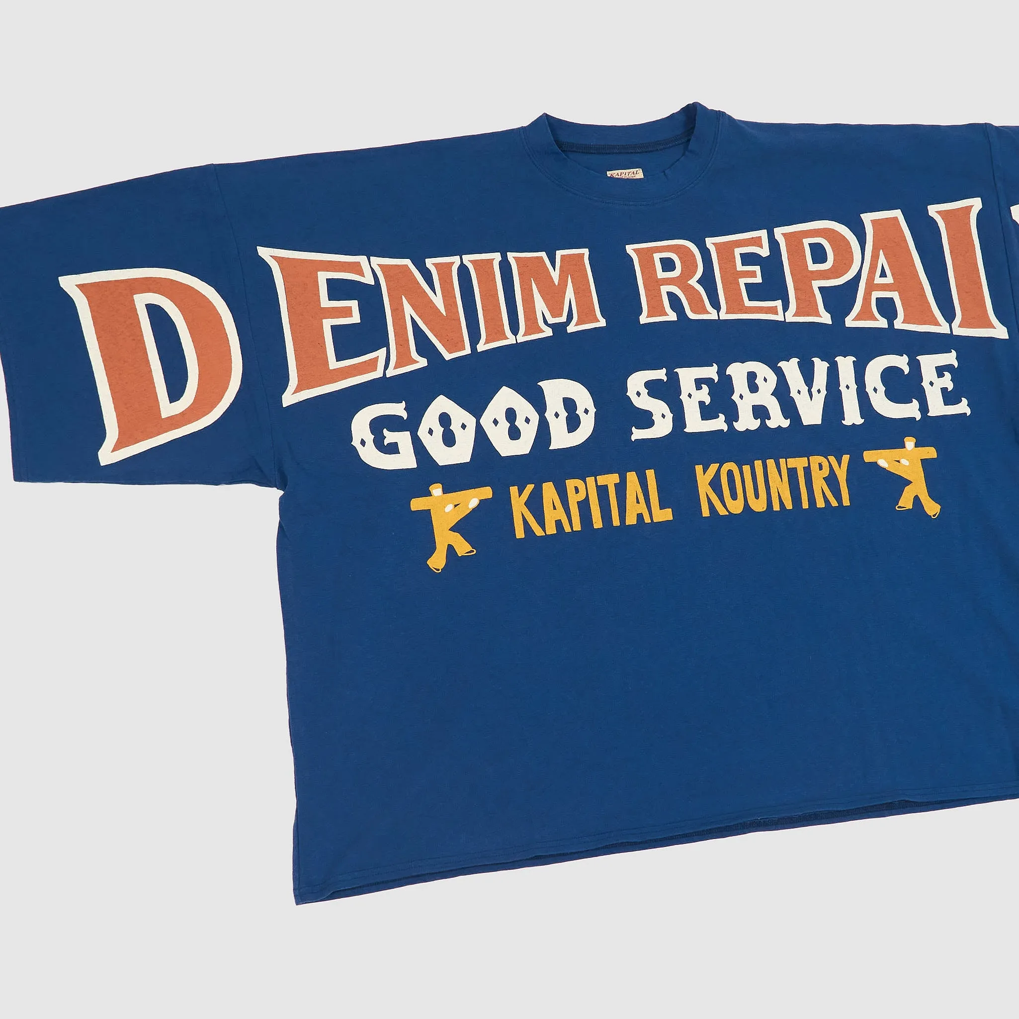 Kapital Denim Repair Oversized Crew Neck Huge T-Shirt sold by DeeCee style product image thumbnail 4