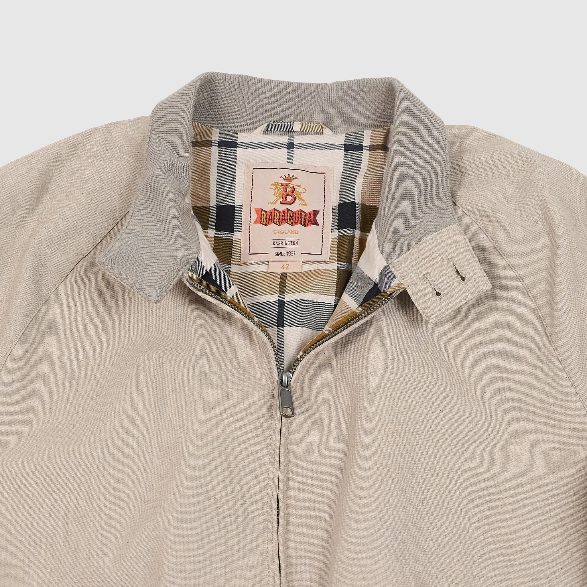 Baracuta G9 Harrington Linen Blend Tent Cloth Jacket sold by DeeCee style product image thumbnail 3