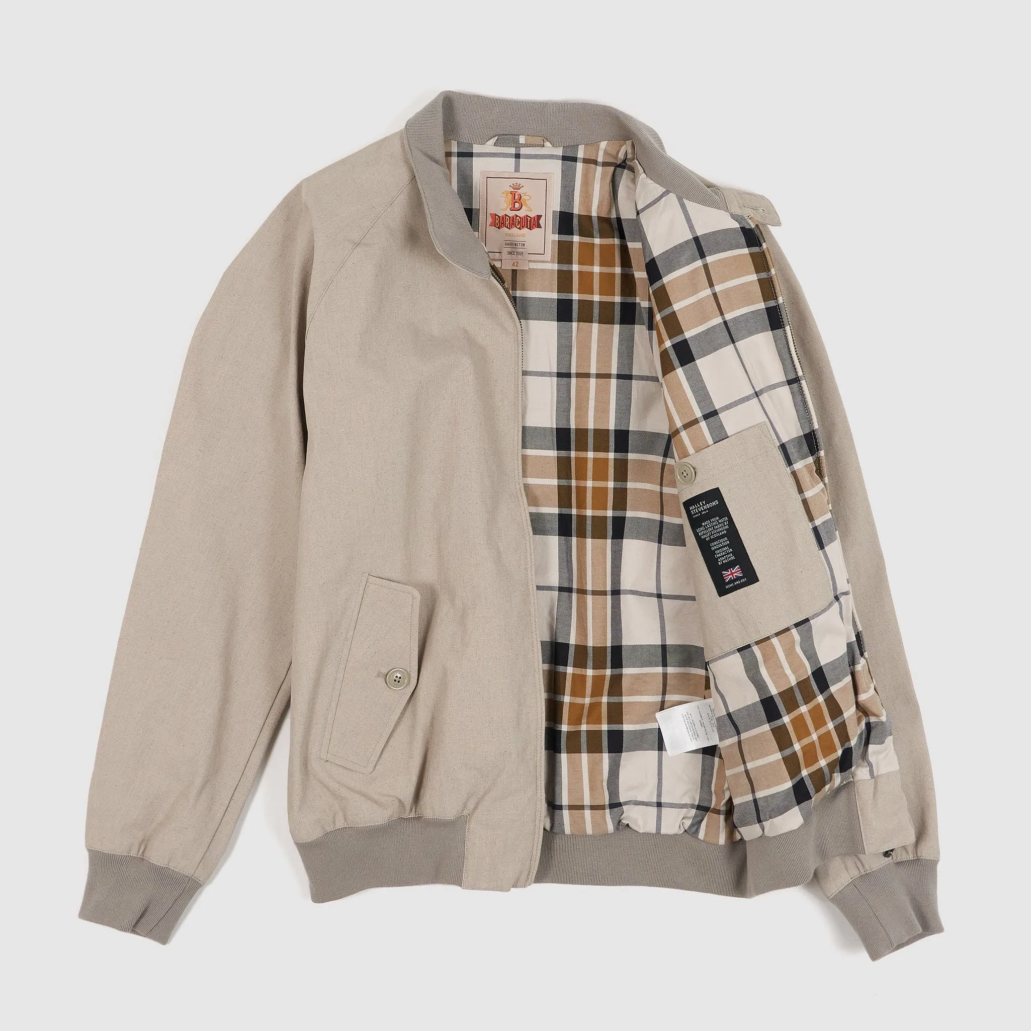 Baracuta G9 Harrington Linen Blend Tent Cloth Jacket sold by DeeCee style product image thumbnail 2