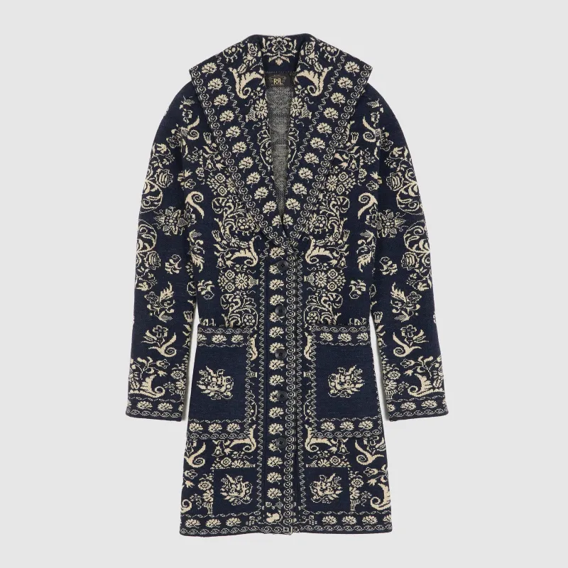 Double RL Ladies Duster Jacquard Cardigan made by Double RL