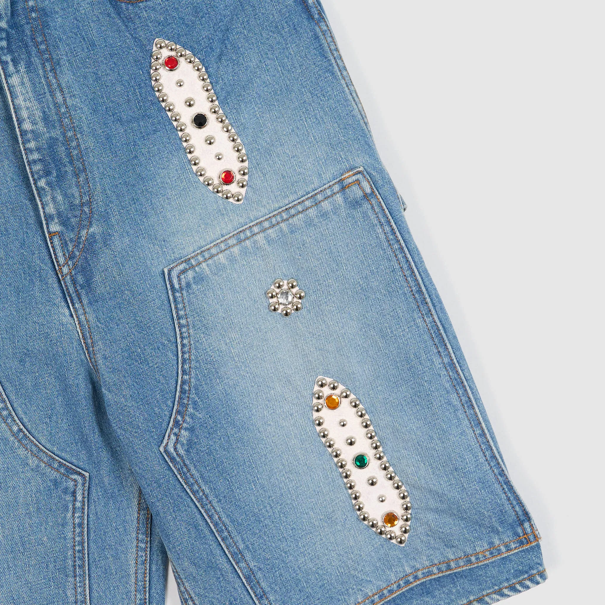 Kapital Studded Double Knee Denim Shorts sold by DeeCee style product image thumbnail 4
