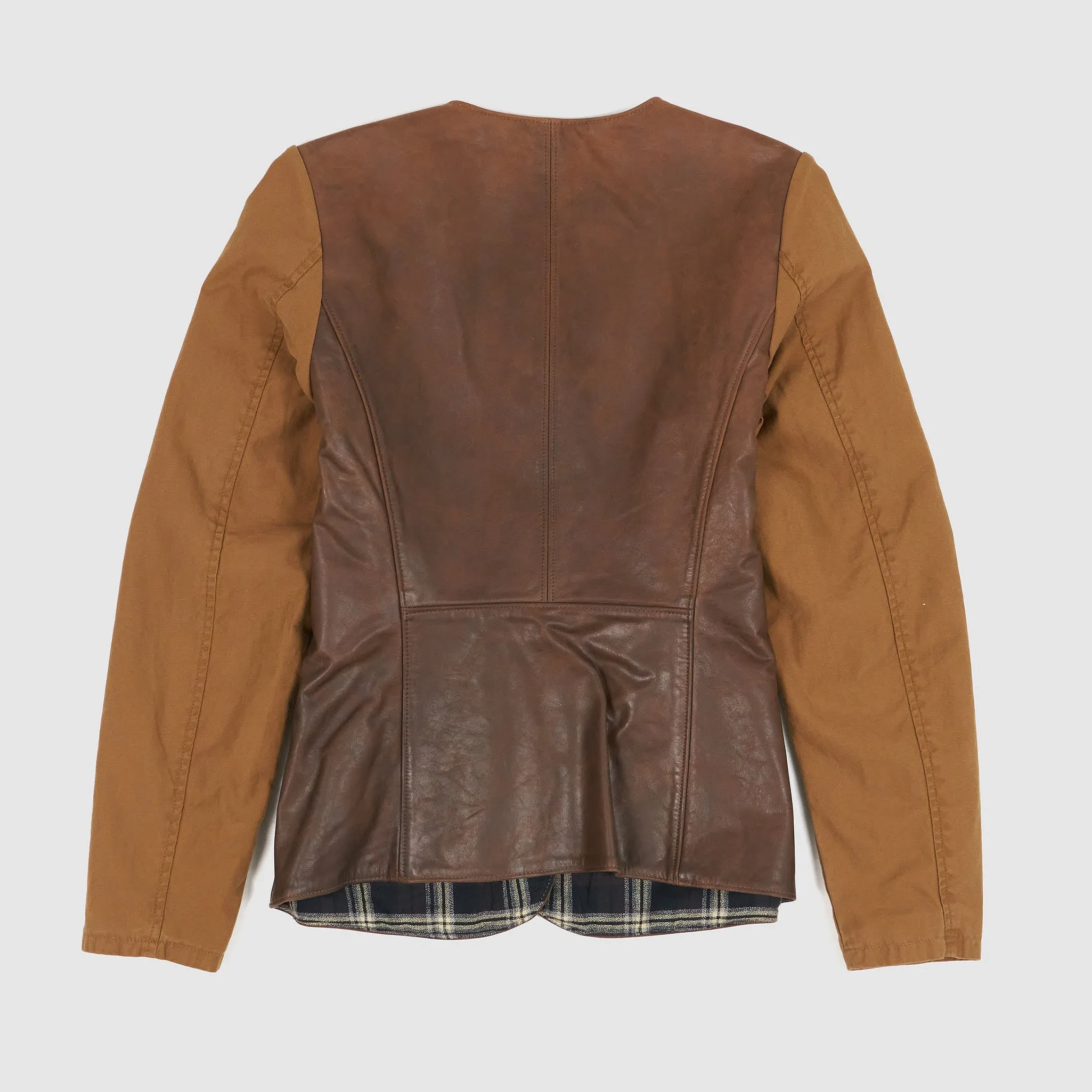 Double RL Ladies Cotton Sateen Sleeve Leather Jacket sold by DeeCee style product image thumbnail 5