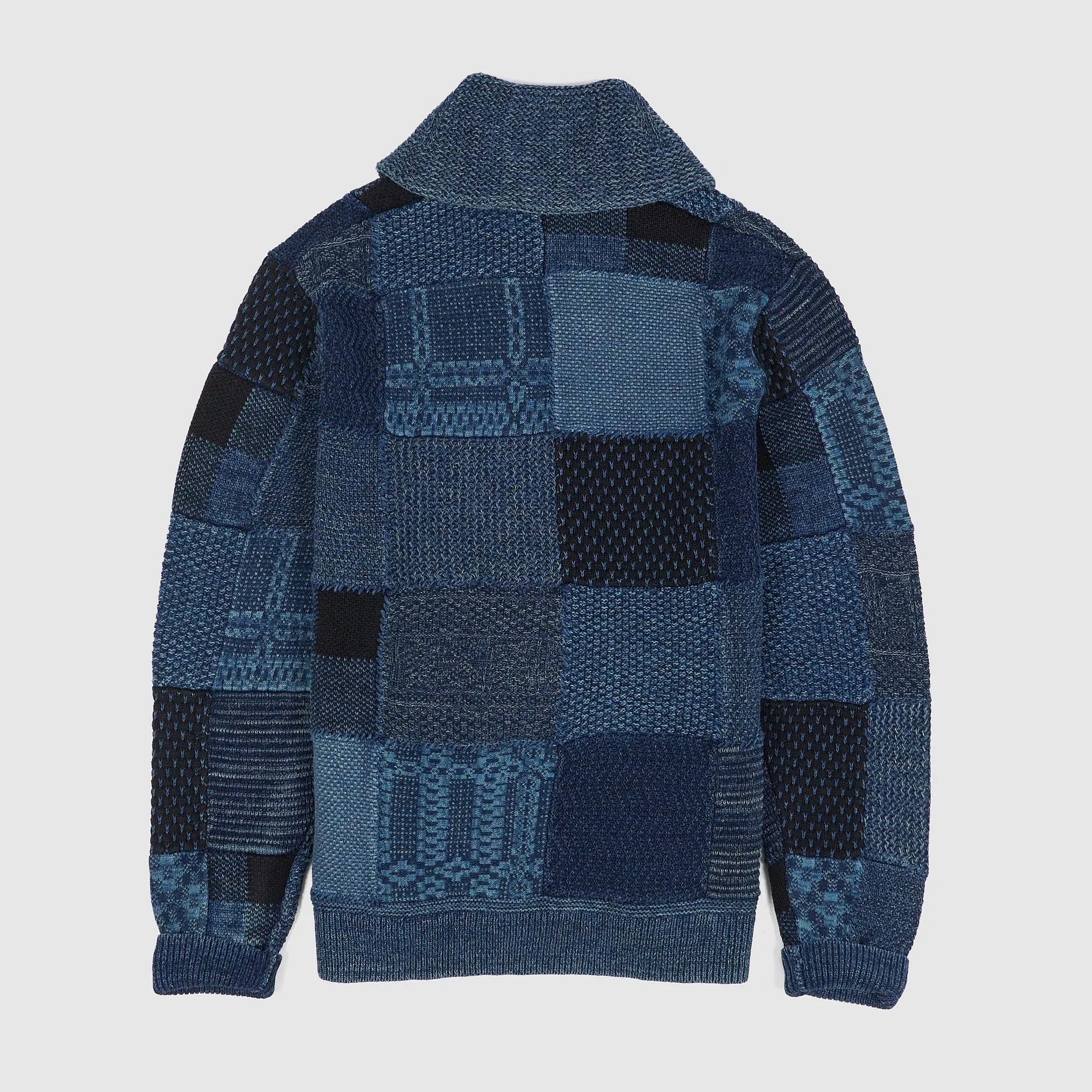 Double RL Indigo Dyed Patchwork Shawl Cardigan sold by DeeCee style product image thumbnail 5