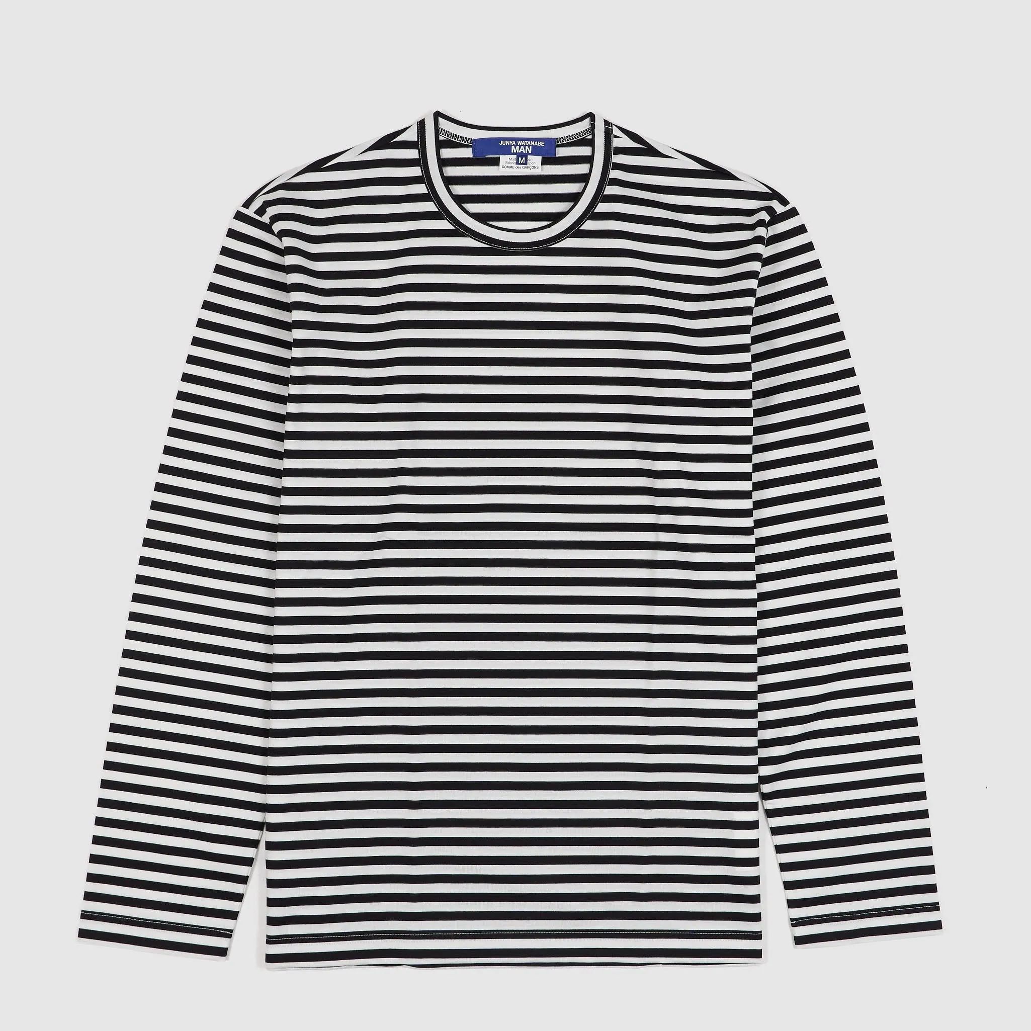 Junya Watanabe MAN Striped Crew Neck Long Sleeve T- Shirt sold by DeeCee style