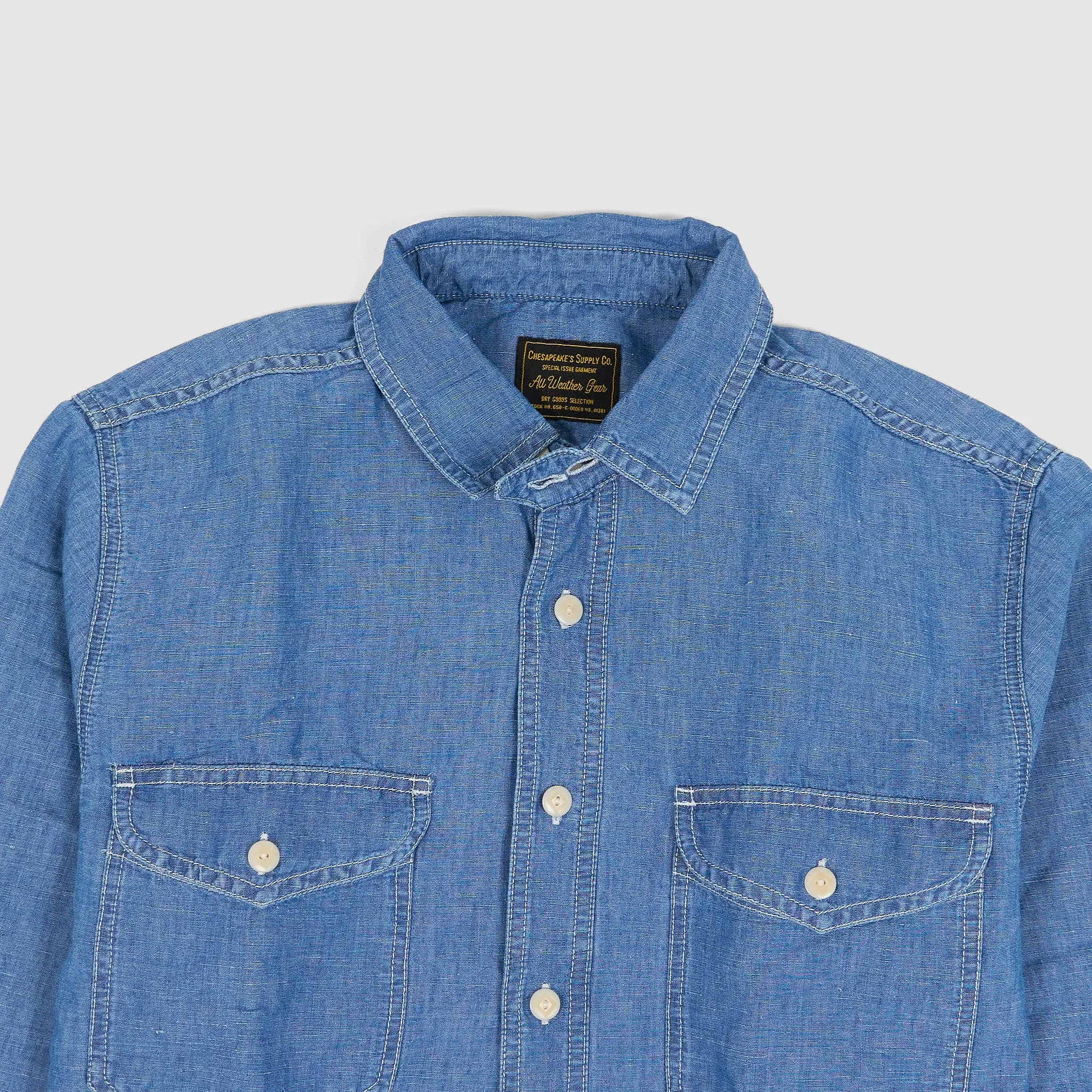 Chesapeake’s Hemp Chambray Work Shirt sold by DeeCee style product image thumbnail 2
