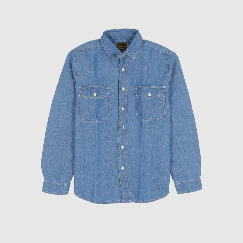 Chesapeake’s Hemp Chambray Work Shirt sold by DeeCee style