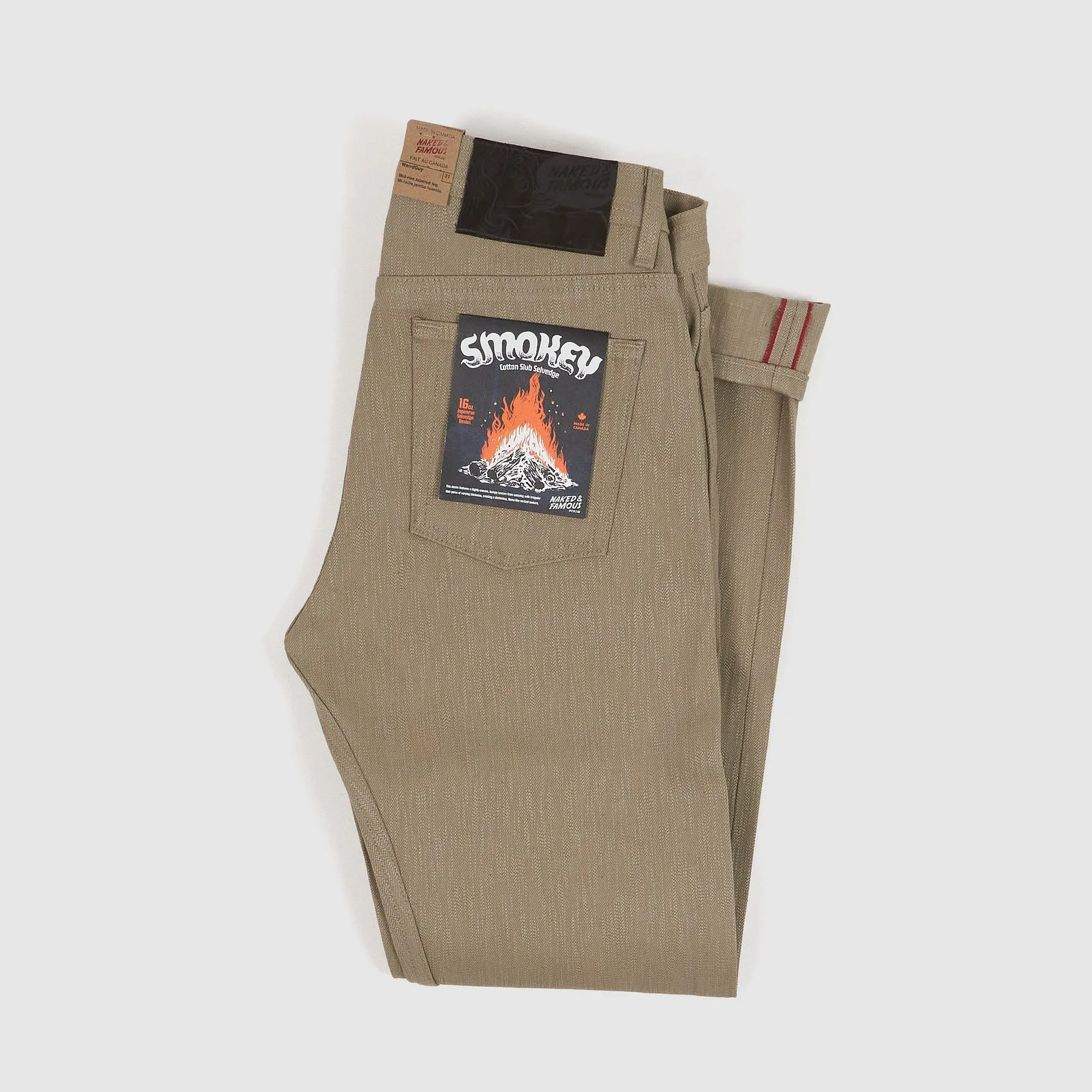 Naked & Famous Smokey Cotton Slub 5 Pocket Natural Denim sold by DeeCee style product image thumbnail 2