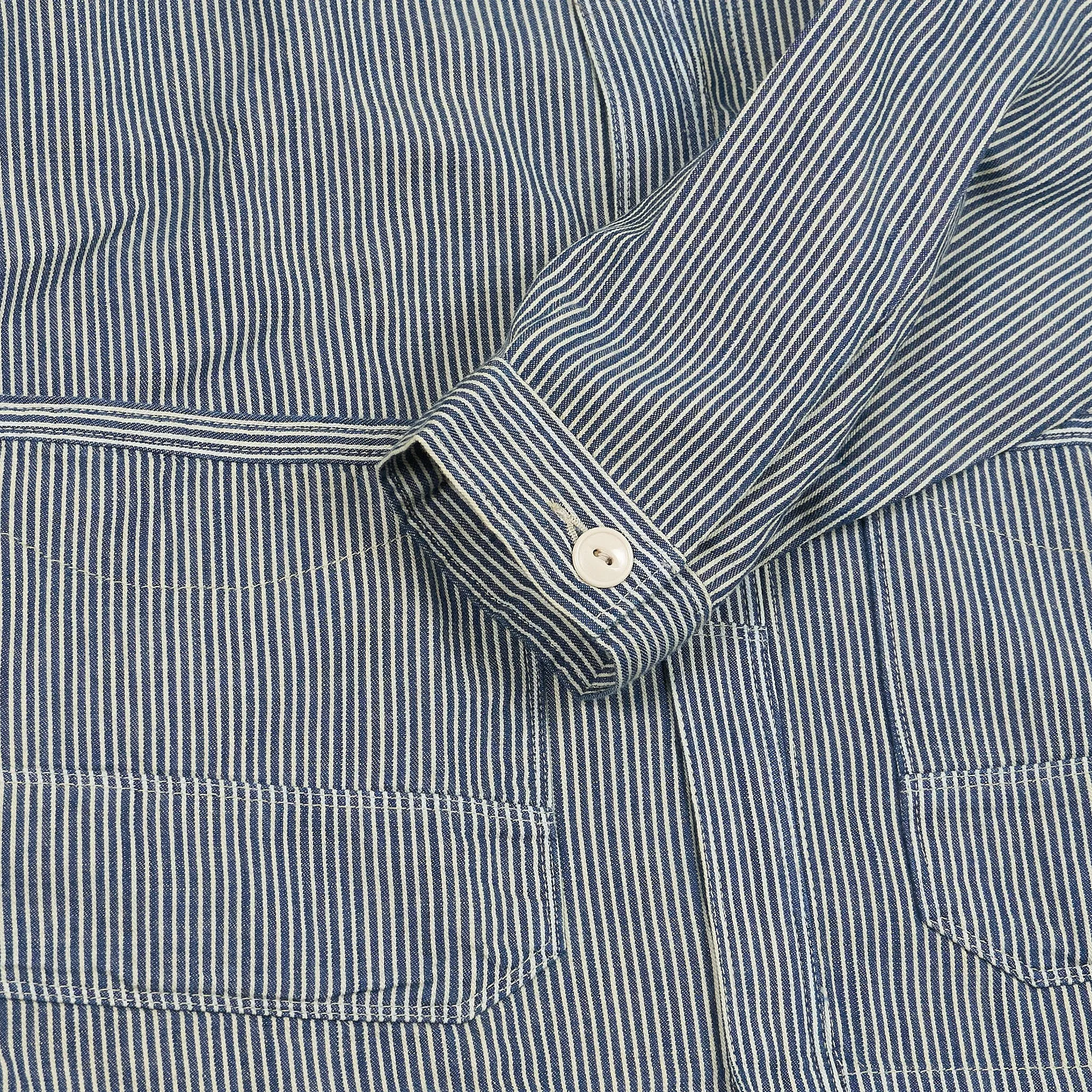 Double RL Unlined Hooded Hickory Striped Overshirt Jacket sold by DeeCee style product image thumbnail 4