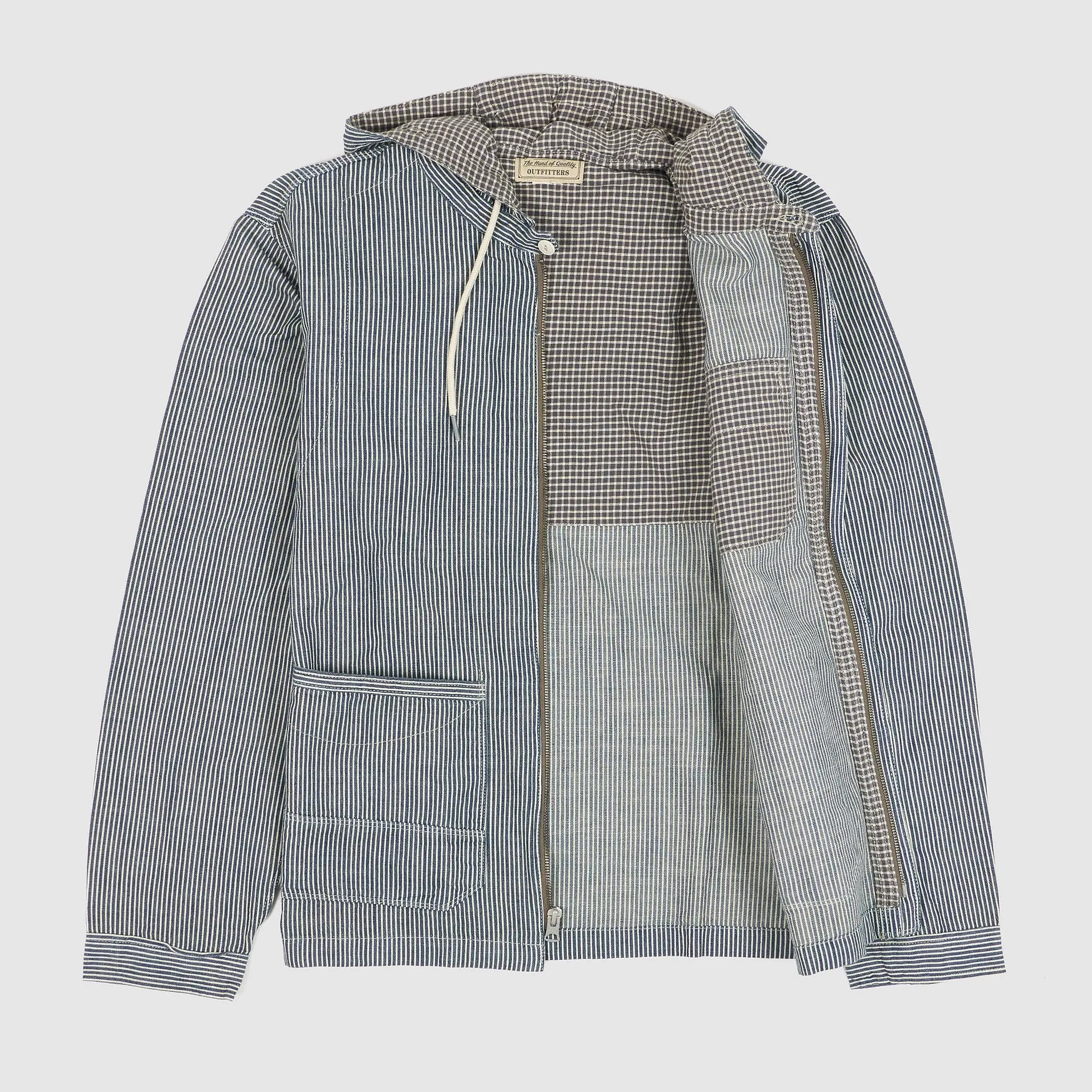 Double RL Unlined Hooded Hickory Striped Overshirt Jacket sold by DeeCee style product image thumbnail 2