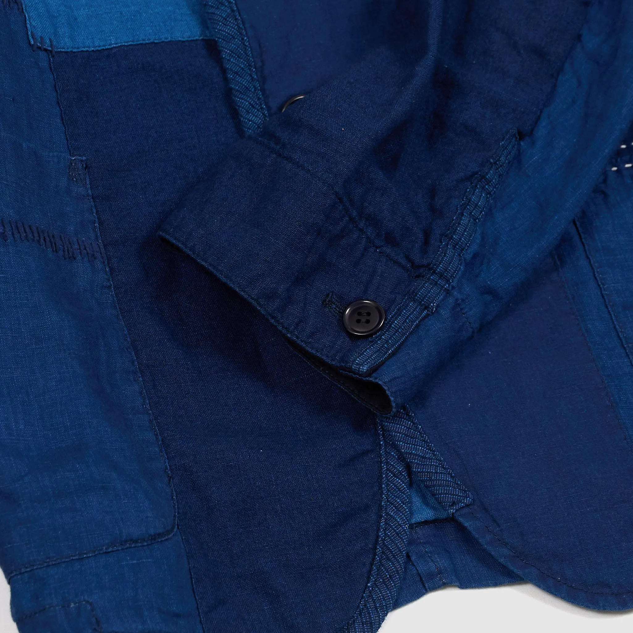 Blue Blue Japan Linen Nenrin 2-Button Patchwork Blazer Jacket sold by DeeCee style product image thumbnail 5