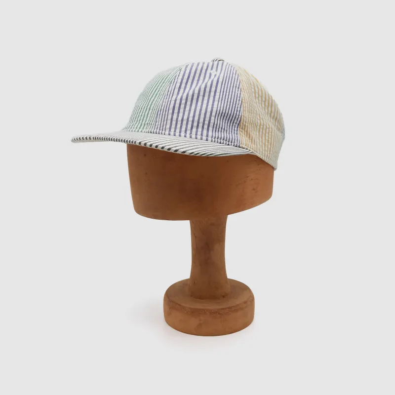 Poten Striped Seersucker Baseball Cap sold by DeeCee style