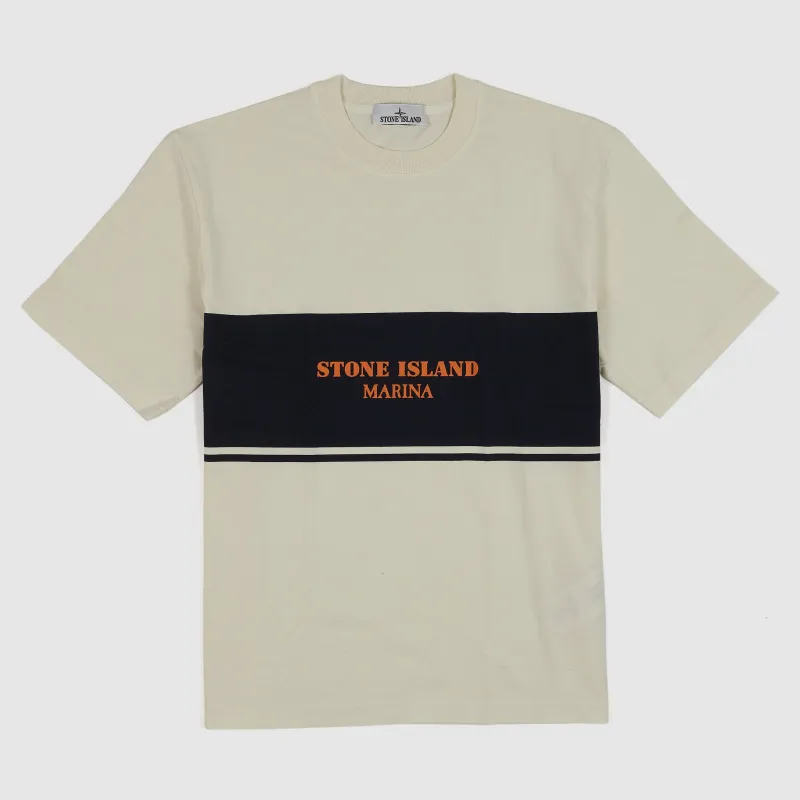 Stone Island Crew Neck Marina Logo T-Shirt sold by DeeCee style