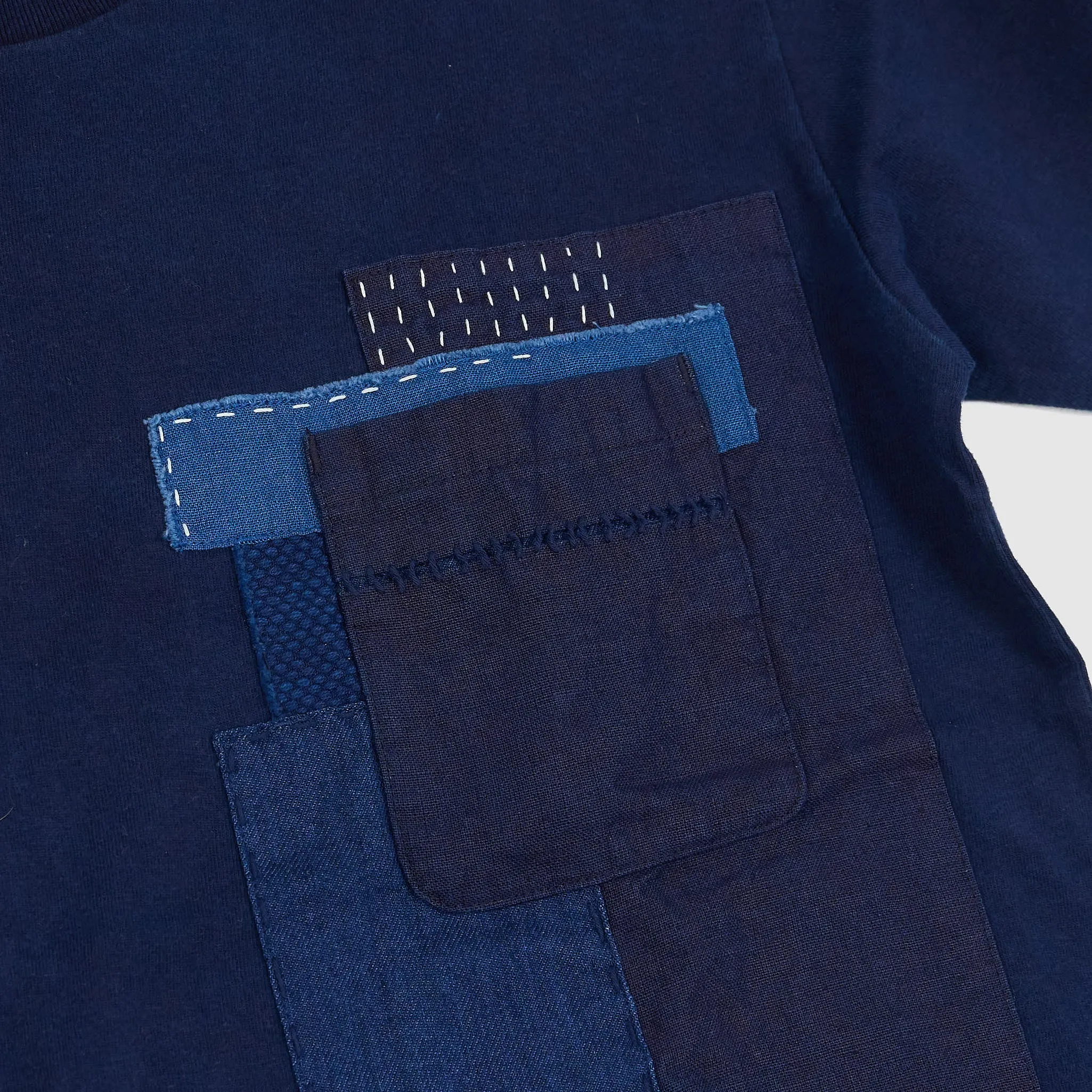 Blue Blue Japan Nenrin Patchwork One Pocket T-Shirt sold by DeeCee style product image thumbnail 4