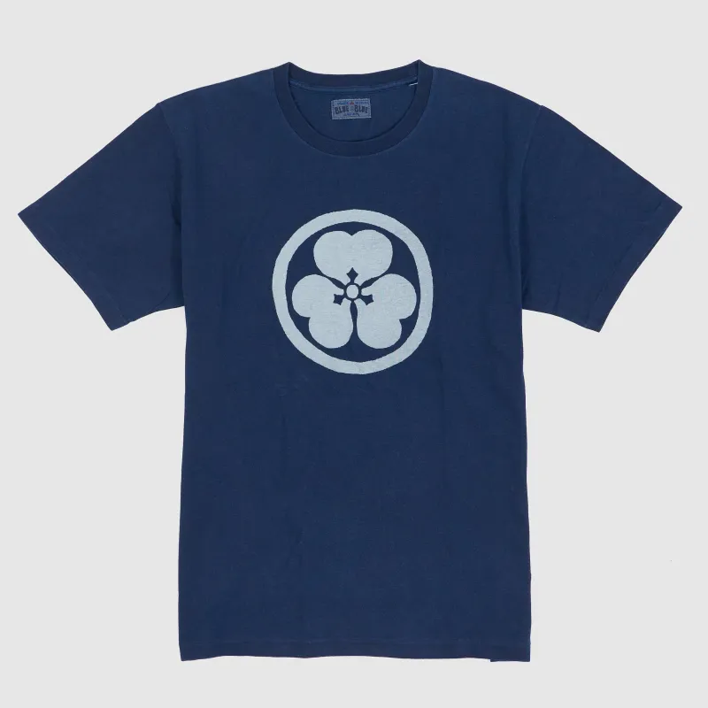 Blue Blue Japan Printed Batik Indigo Crew Neck T-Shirt sold by DeeCee style