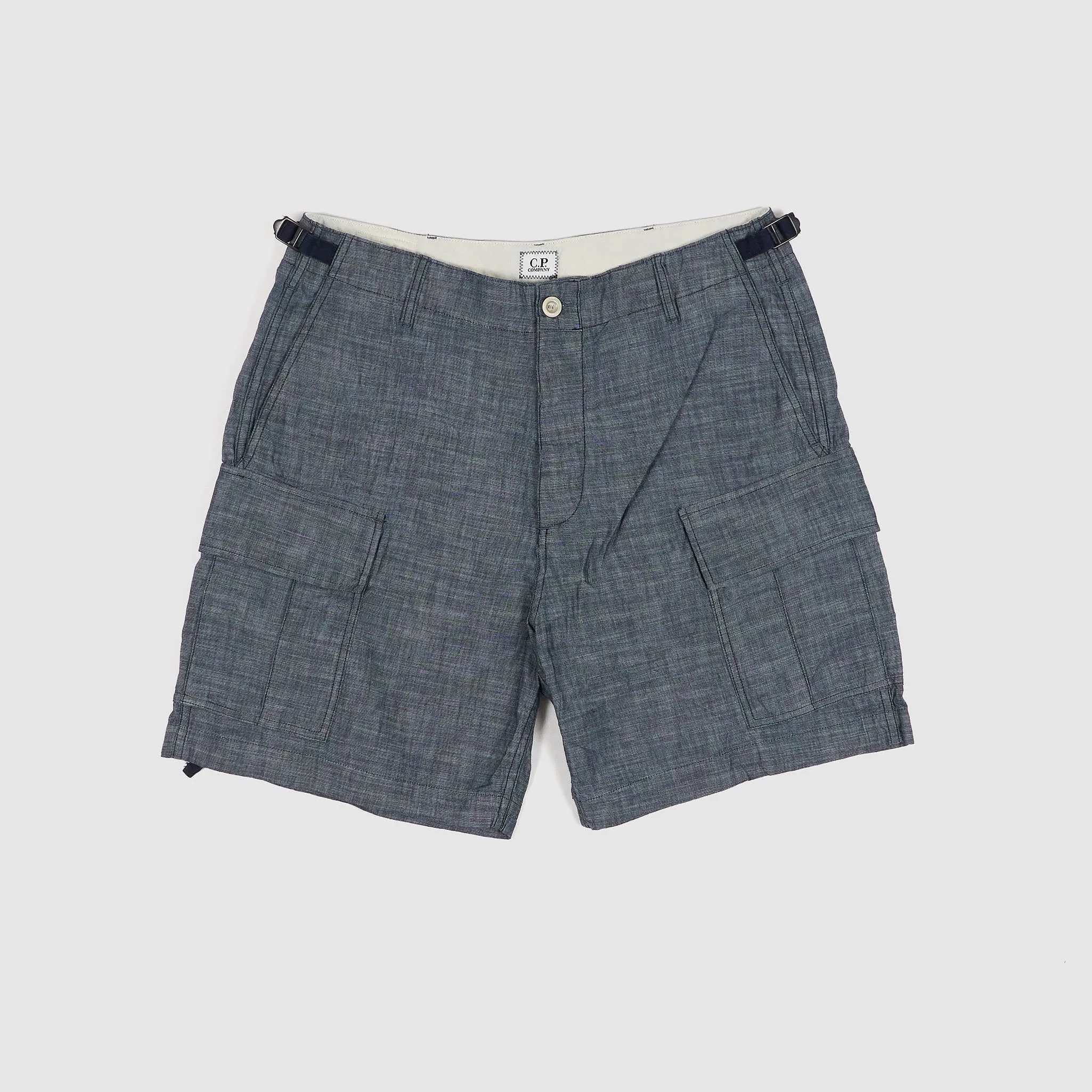 C.P. Company Chambray Cargo Shorts sold by DeeCee style