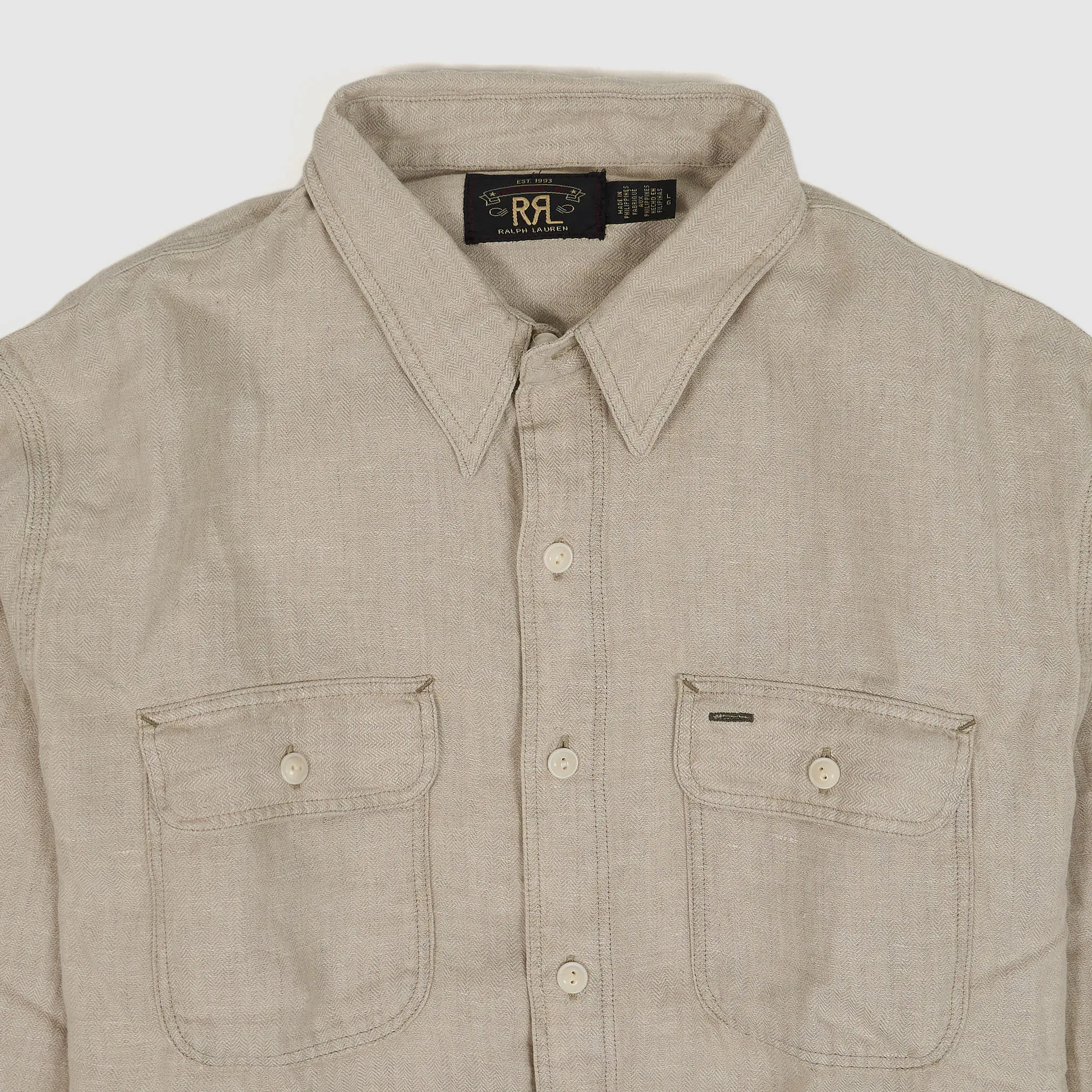 Double RL Heavy Linen Long Sleeve Shirt sold by DeeCee style product image thumbnail 2